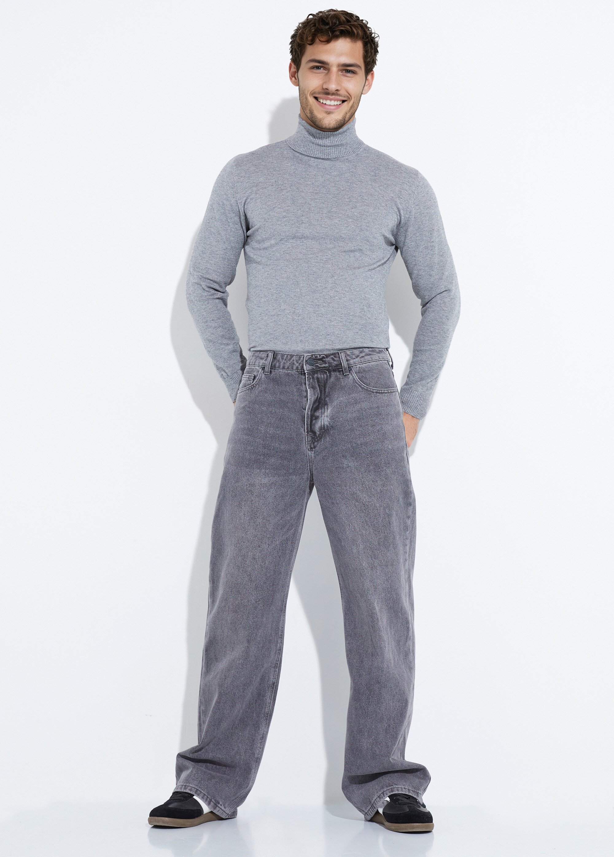 Jean denim coupe large style baggy