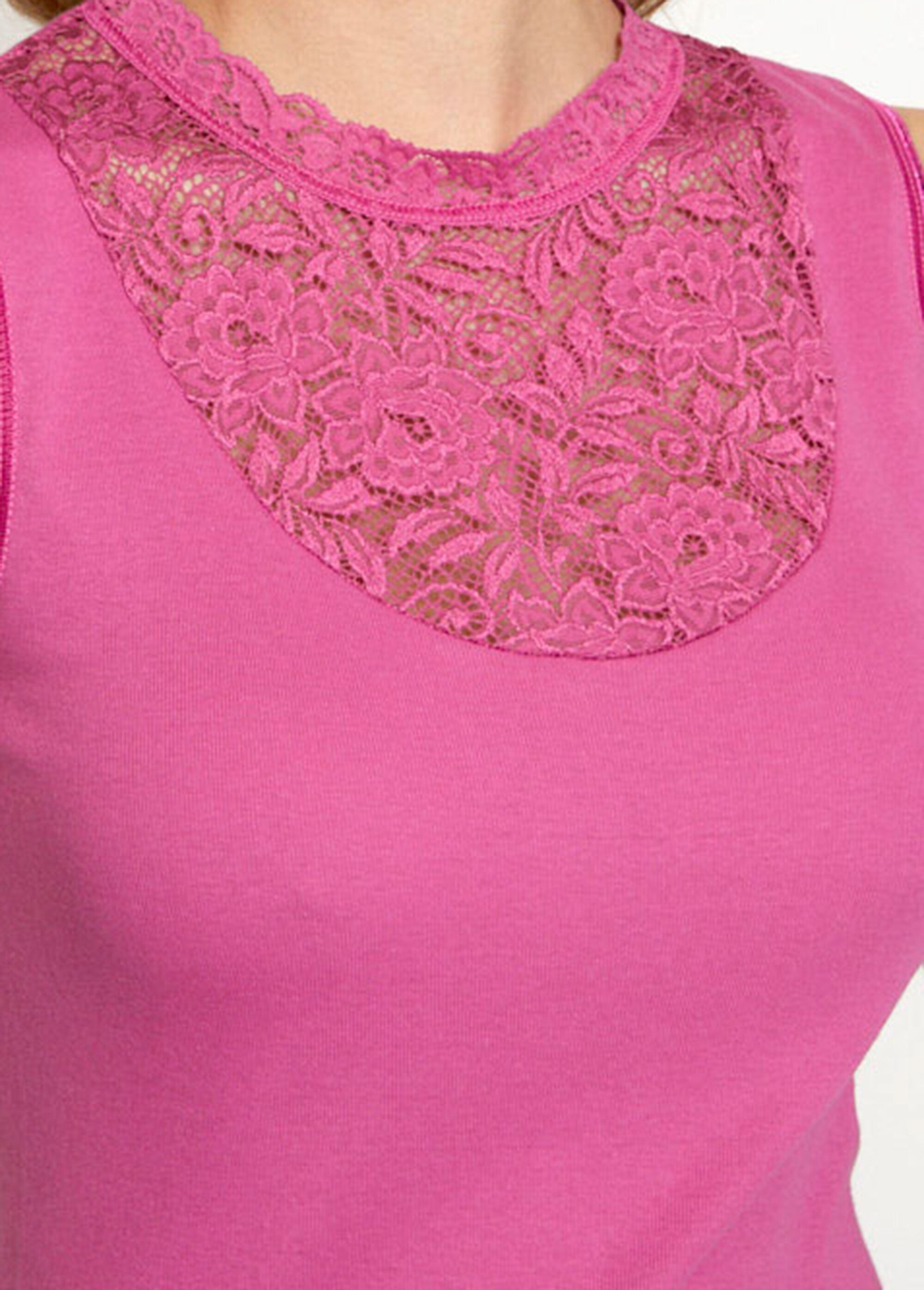 Maillot de corps sans manches dentelle