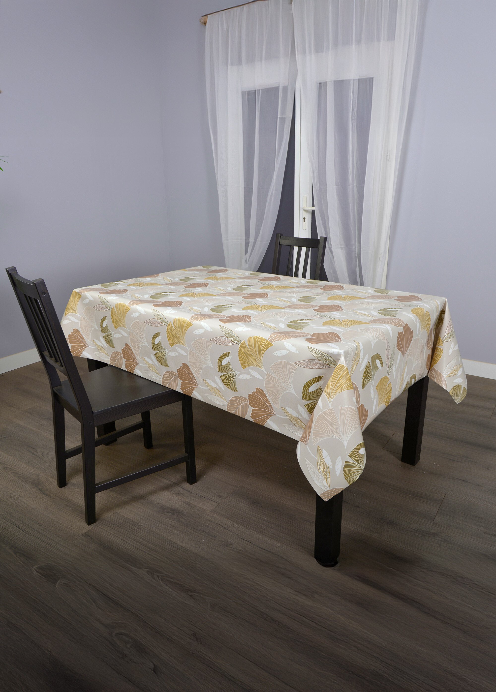 Nappe toile cirée Calitex imprimée Marron ROULE SI1