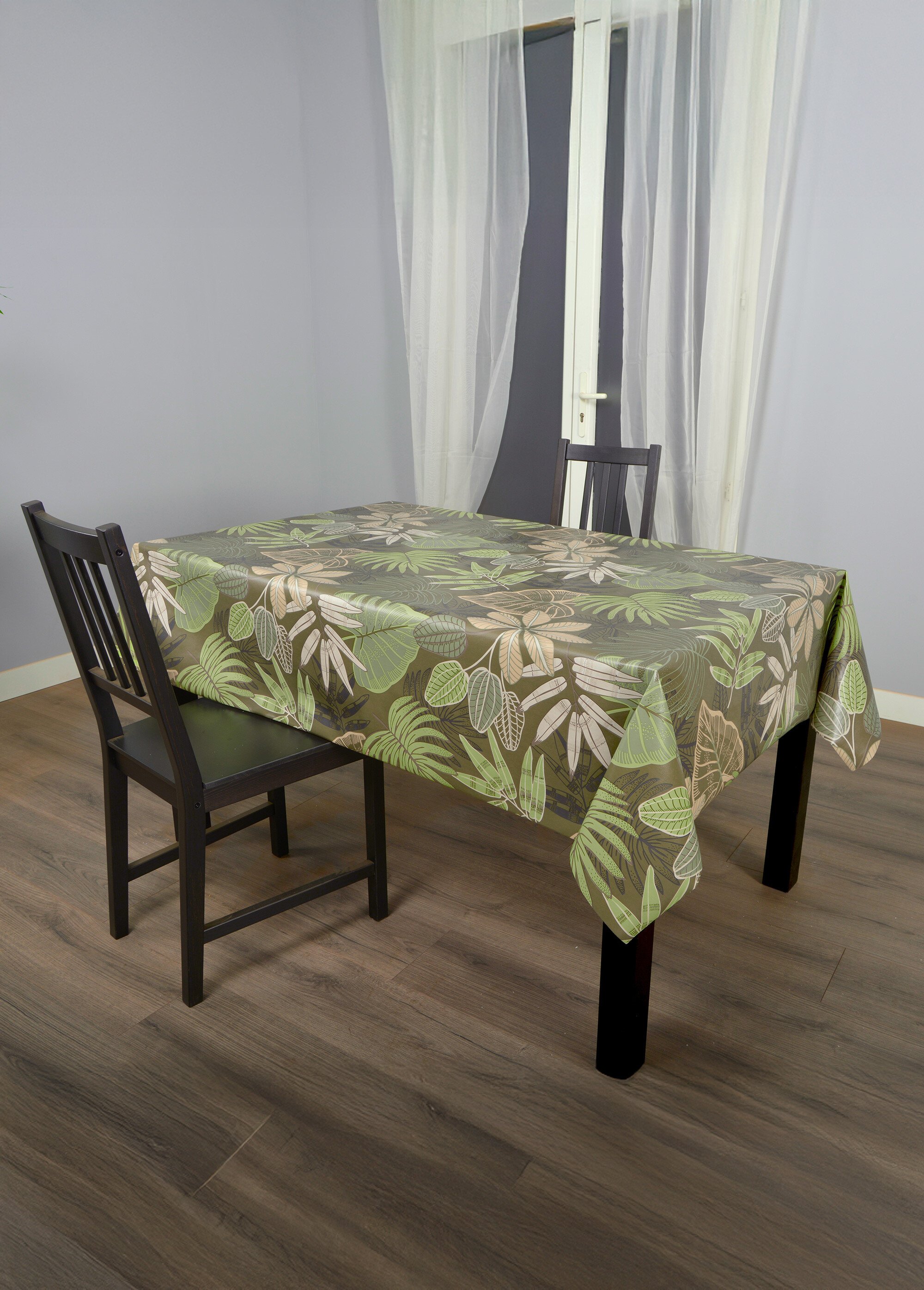 Nappe toile cirée Calitex imprimée Vert ROULE SI1