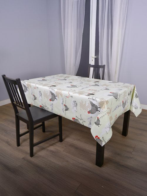 Nappe toile cirée Calitex imprimée Beige ROULE SI1