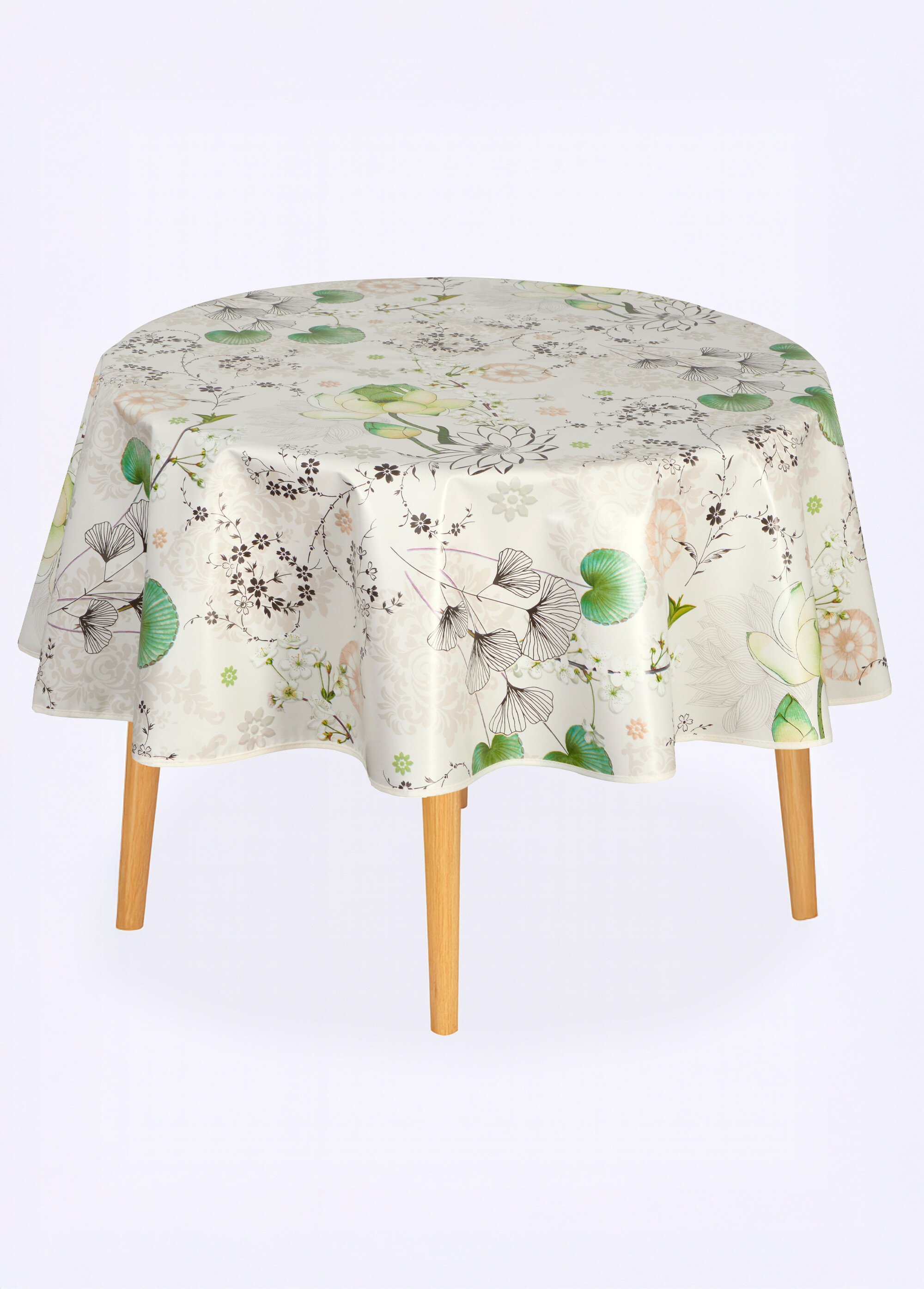 Nappe toile cirée Calitex imprimée Beige ROULE FA1