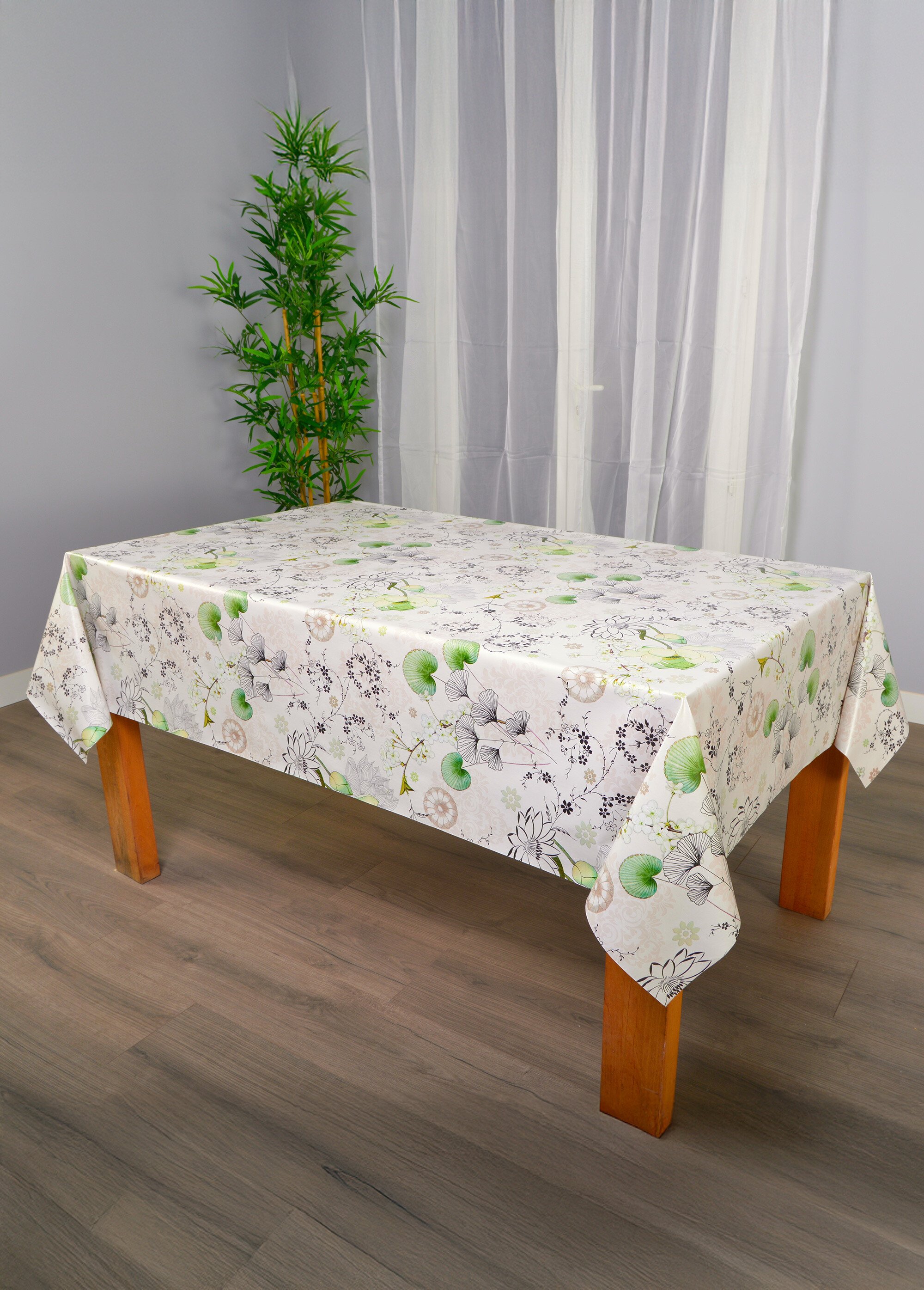Nappe toile cirée Calitex imprimée Beige ROULE SI1