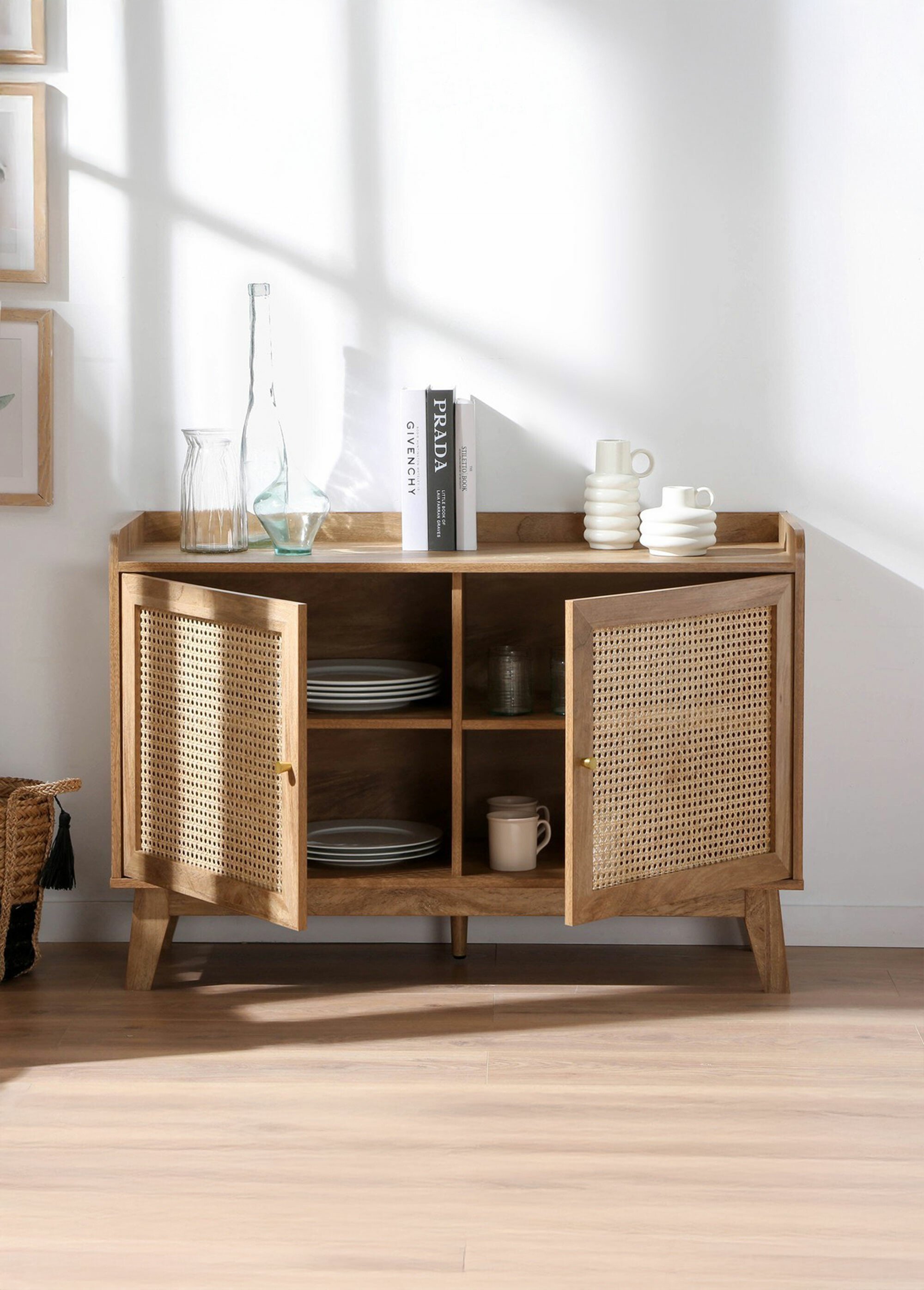 PALMO Buffet 2 portes en cannage rotin BEIGE CAL-13961133 SI2