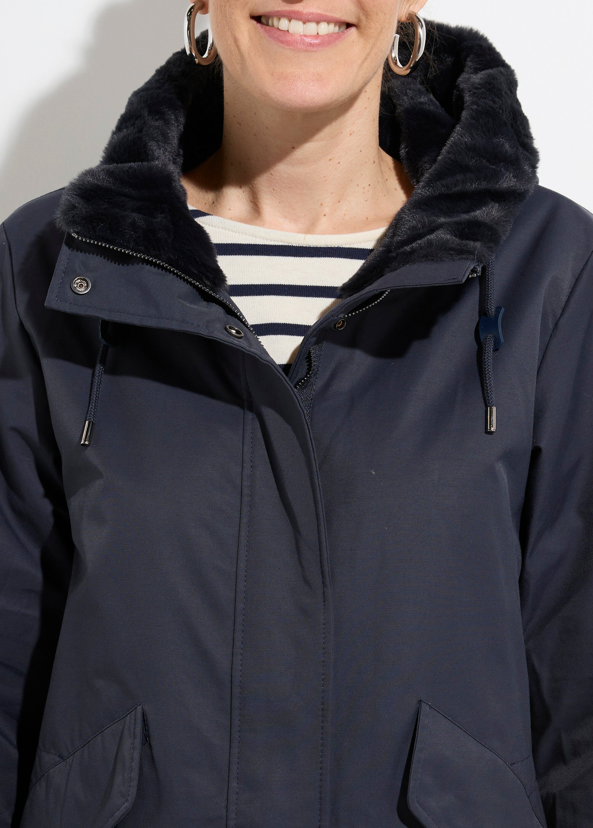 Parka déperlante intérieur fourrure