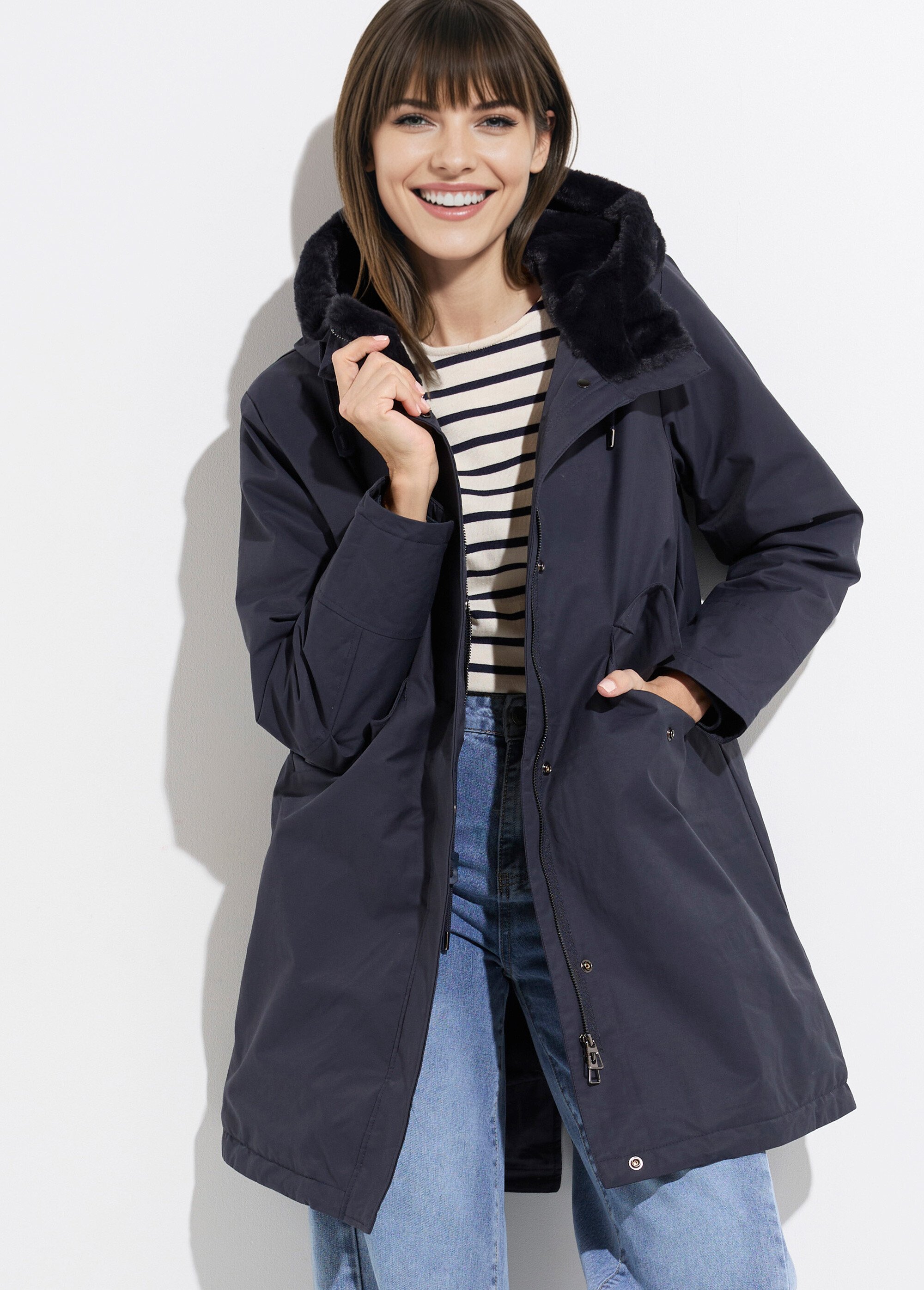 Parka déperlante intérieur fourrure