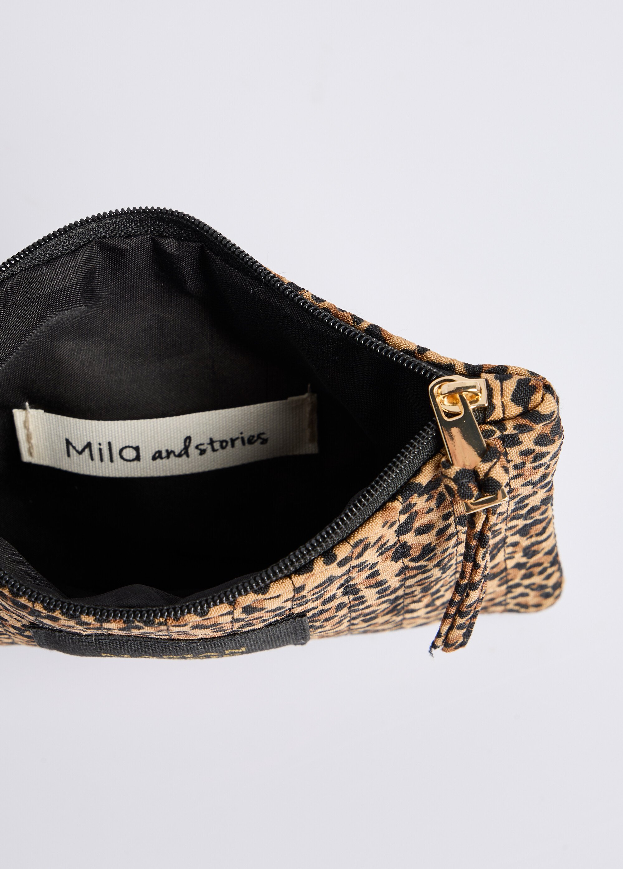 Porte monnaie à message, motif animalier Femme Marron MILLMPOCHETTE2 DE1