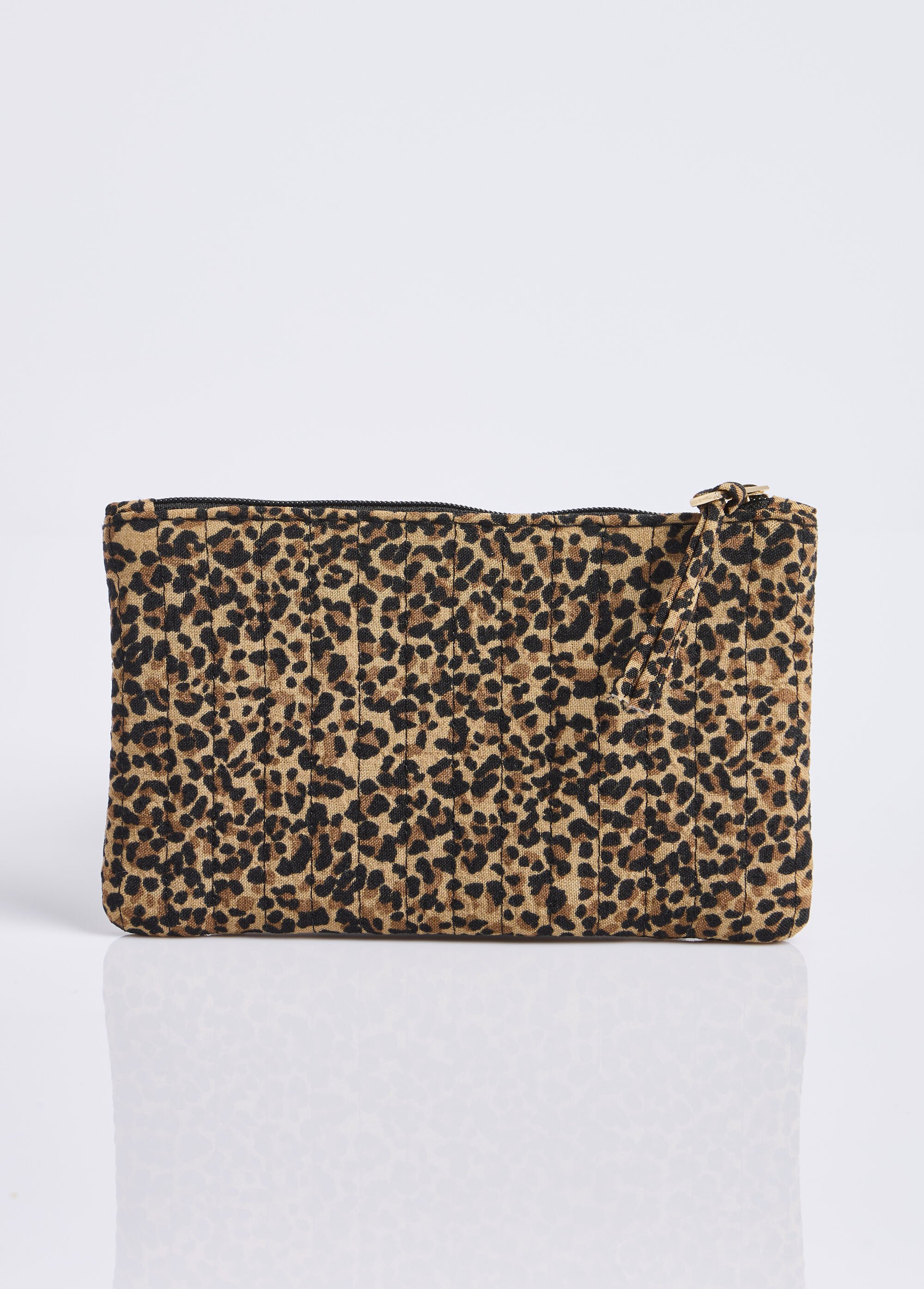 Porte monnaie à message, motif animalier Femme Marron MILLMPOCHETTE2 DO1