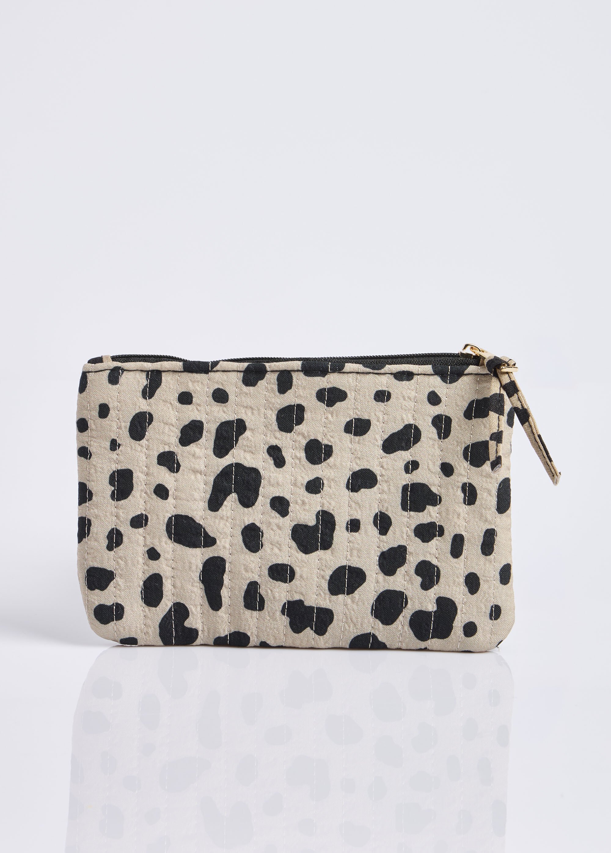 Porte monnaie à message, motif animalier Femme Beige MILLMPOCHETTE2 DO1