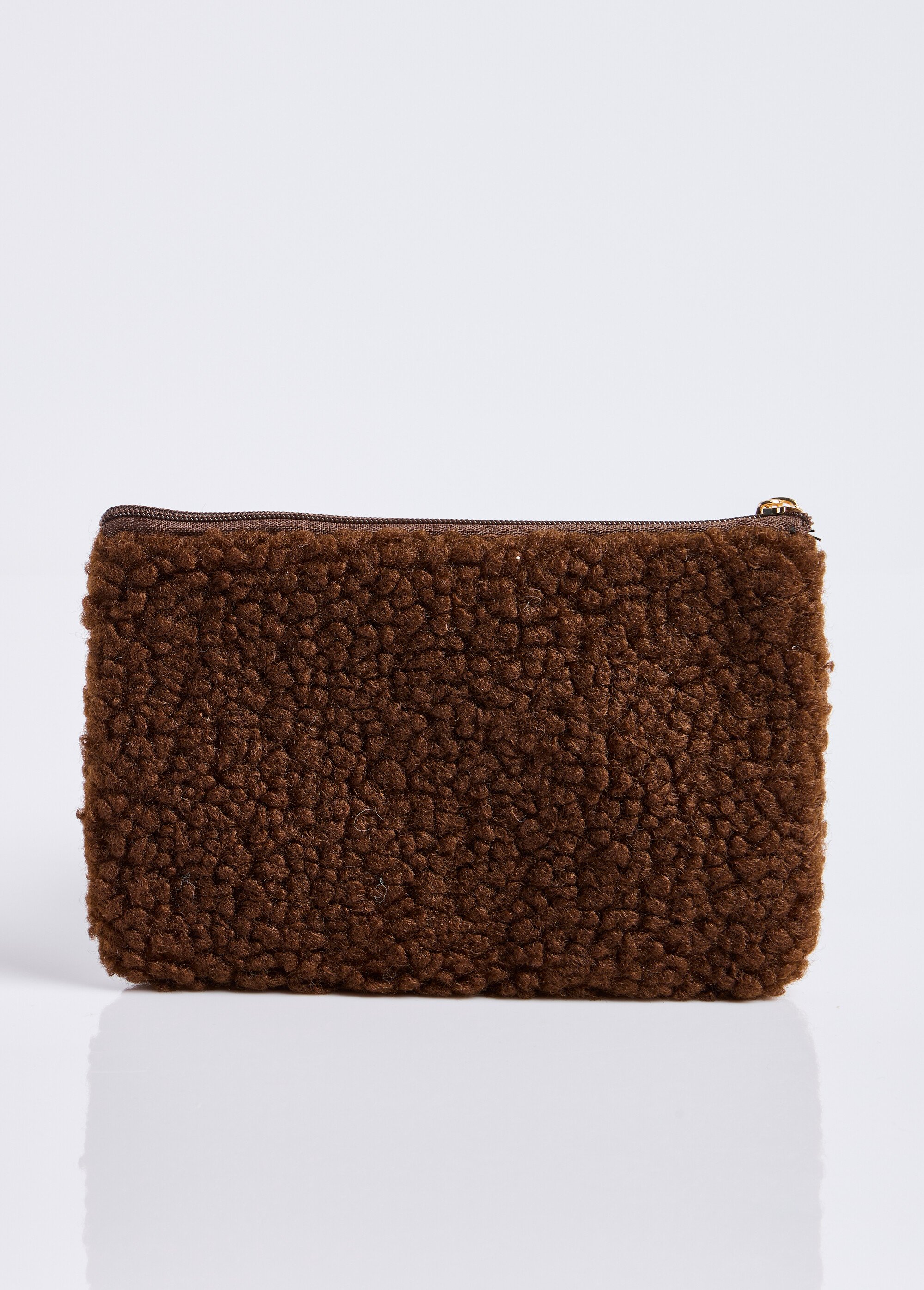 Porte monnaie fourrure, Bisou câlin Femme Marron MILLMPOCHETTE1 DO1