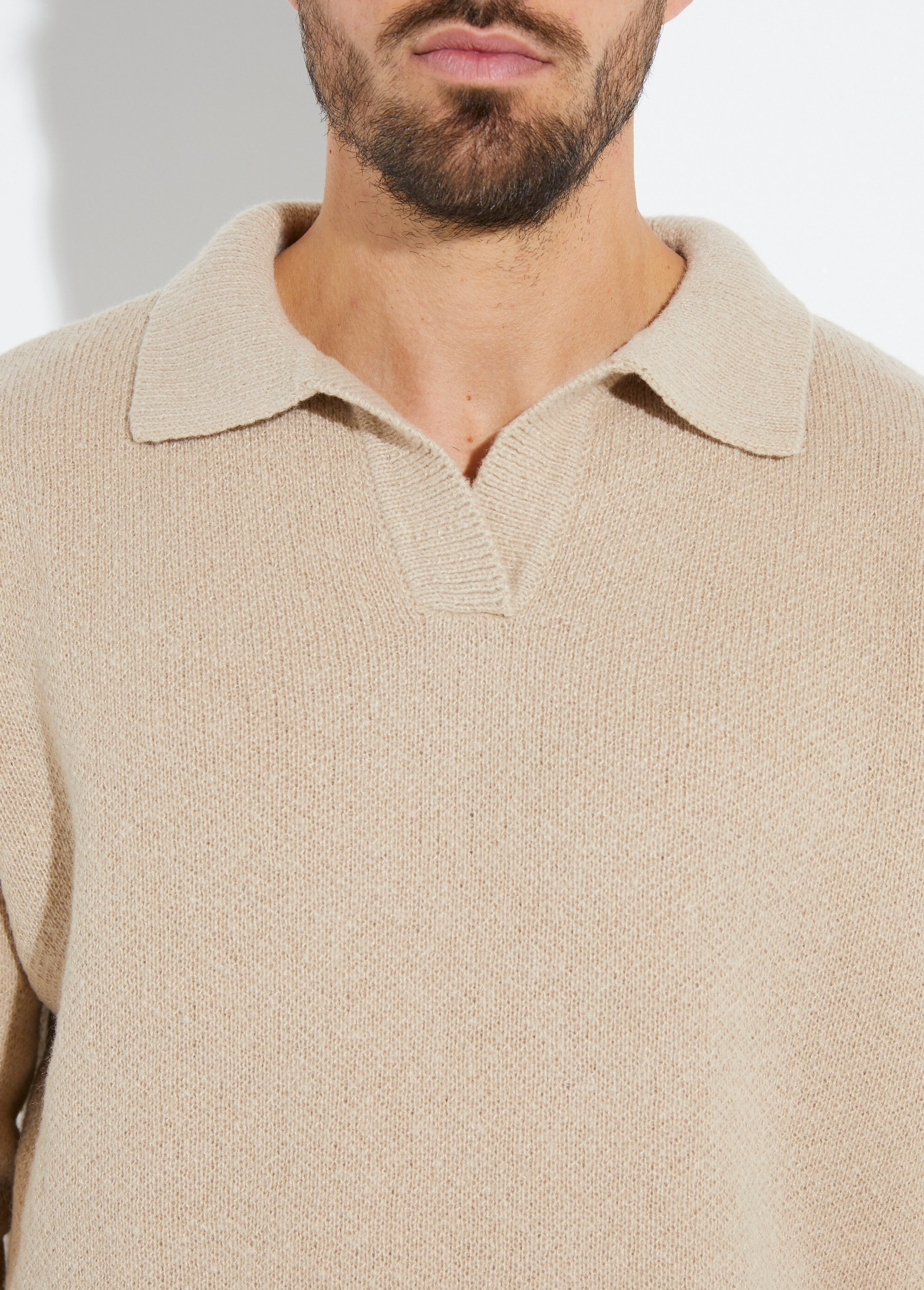 Pull en maille avec col polo