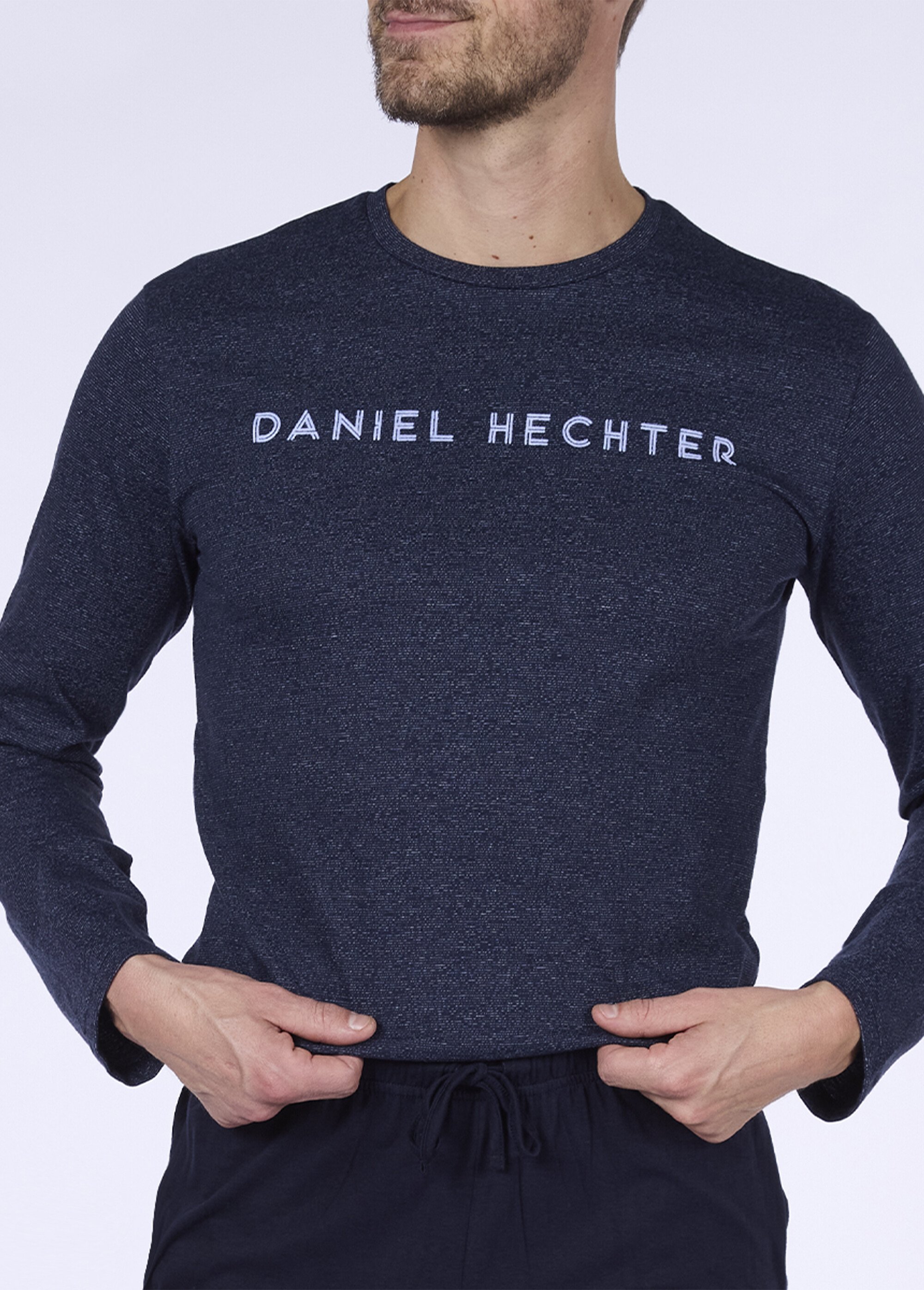 Pyjama long 2 pièces coton logo placé Homme Bleu CTMHH.WEET.PY DE1