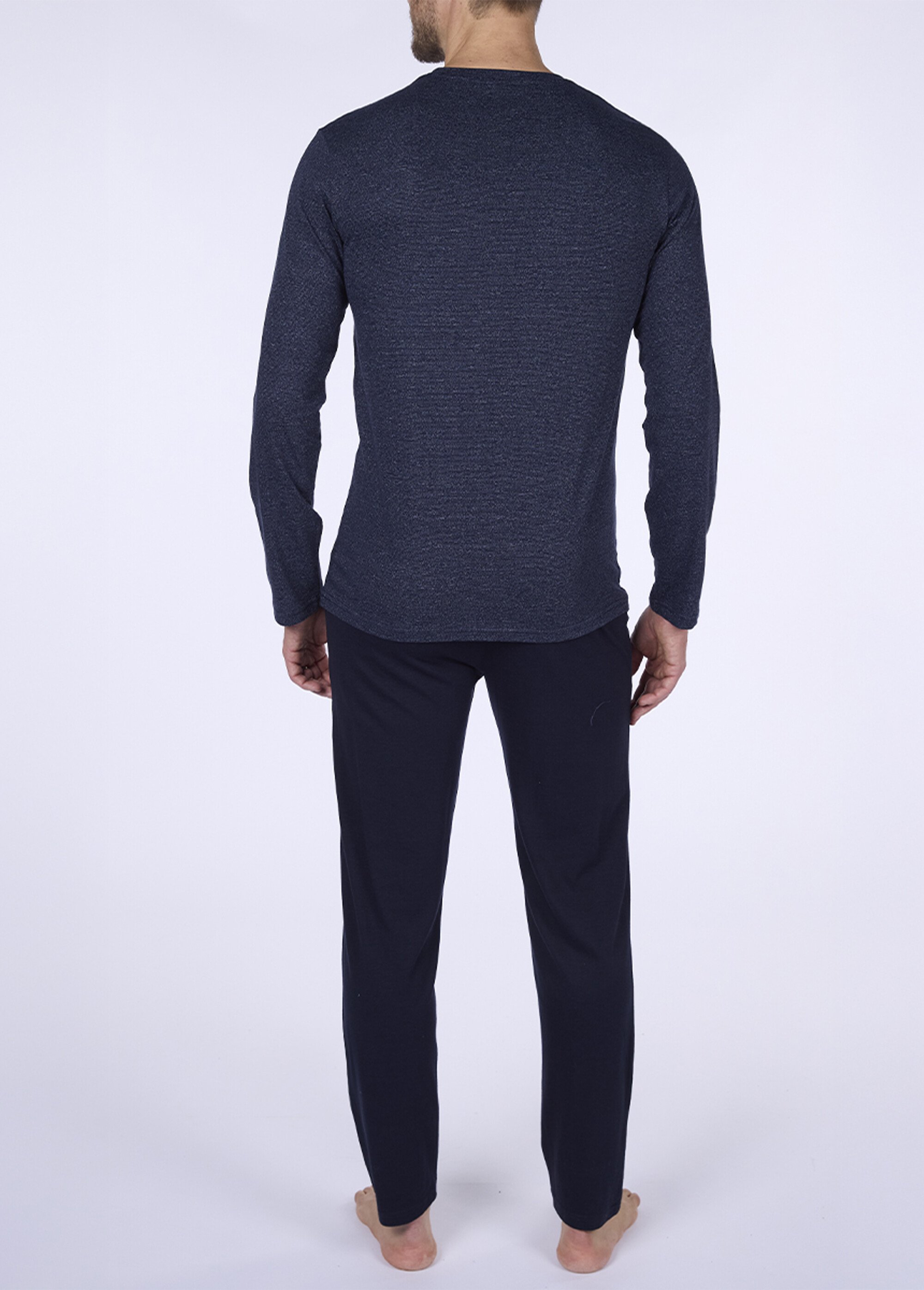 Pyjama long 2 pièces coton logo placé Homme Bleu CTMHH.WEET.PY DO1