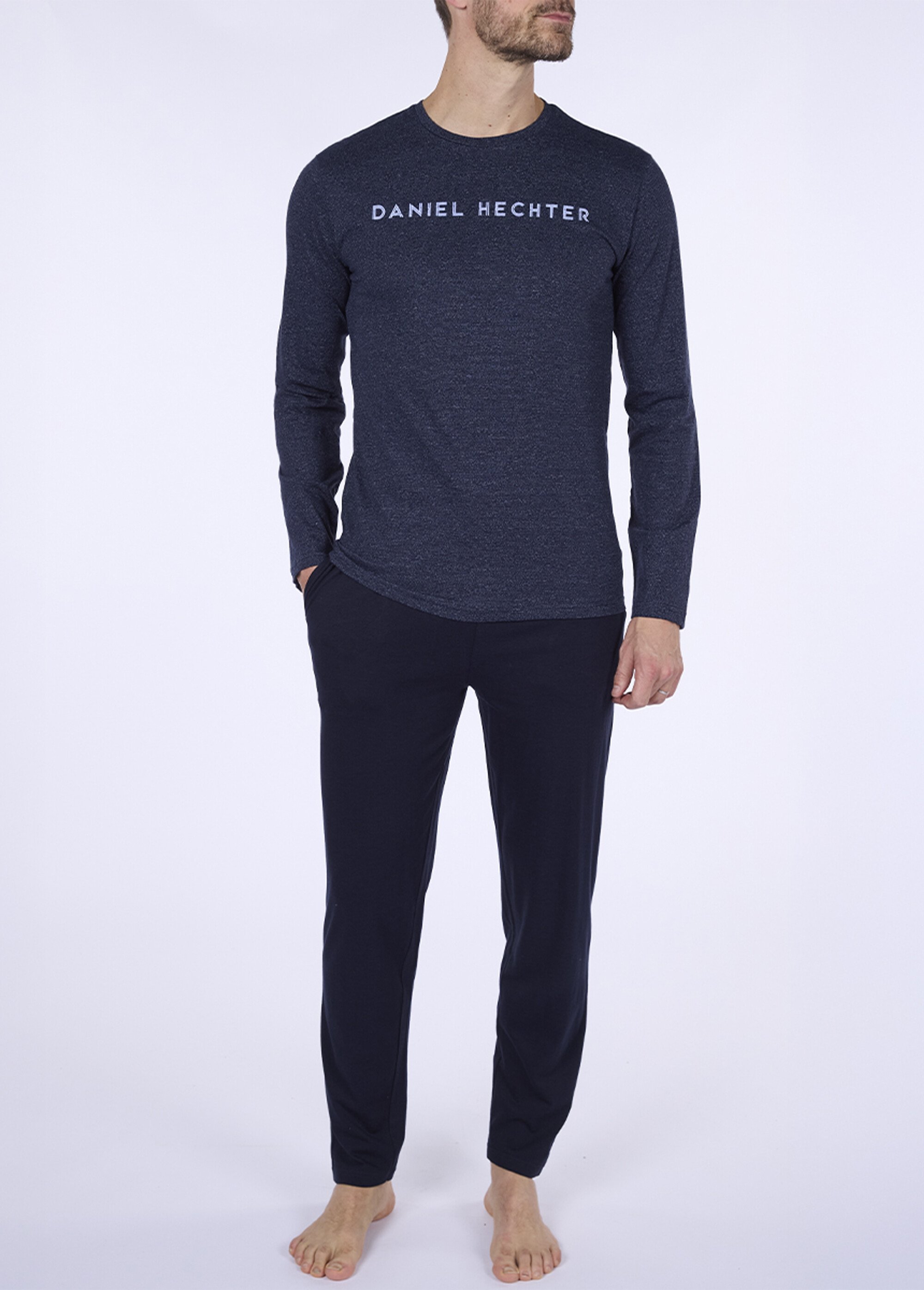 Pyjama long 2 pièces coton logo placé Homme Bleu CTMHH.WEET.PY FA1