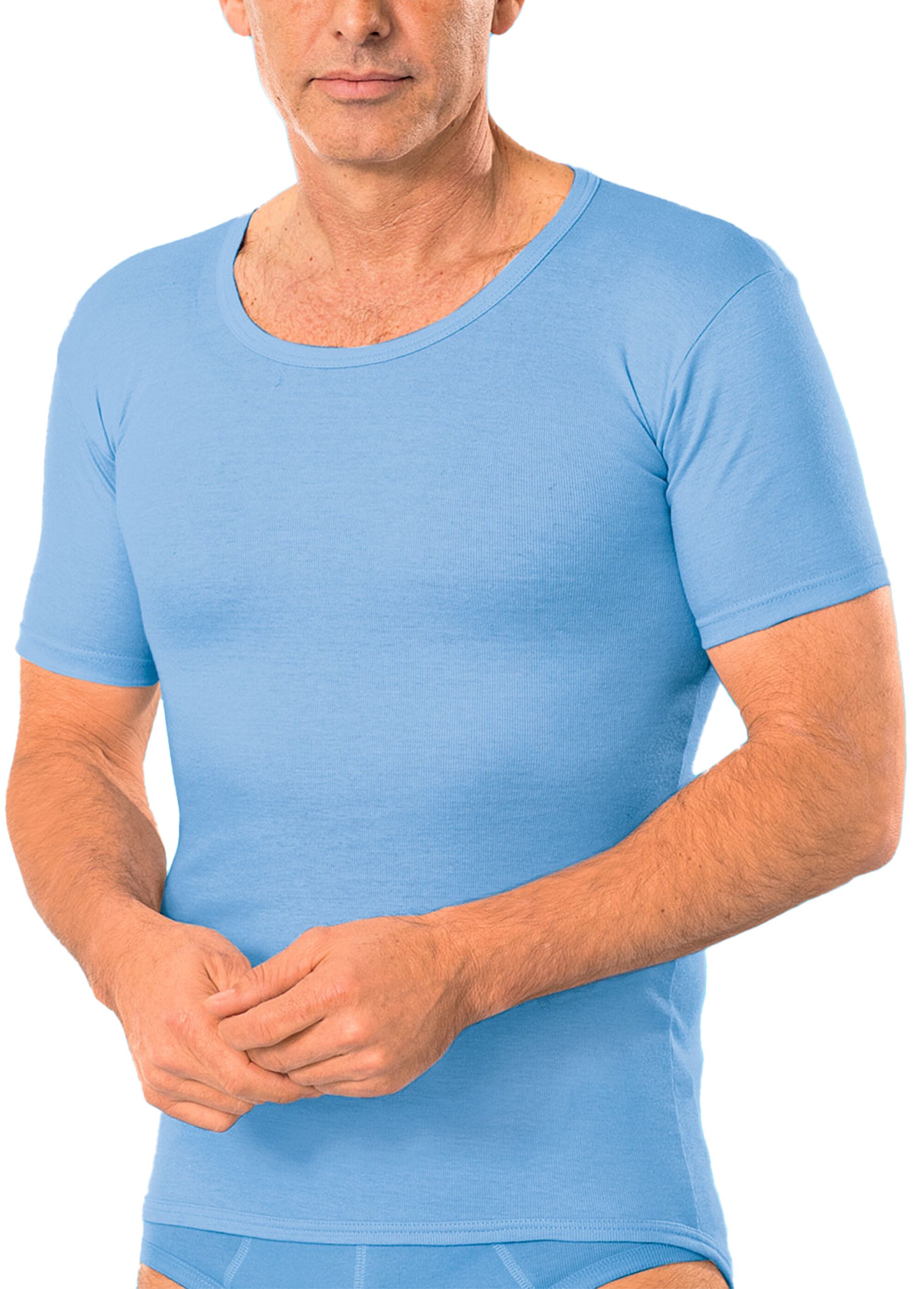 T-shirt col rond dos couvrant - lot de 2 Homme Bleu INFANTE FA1