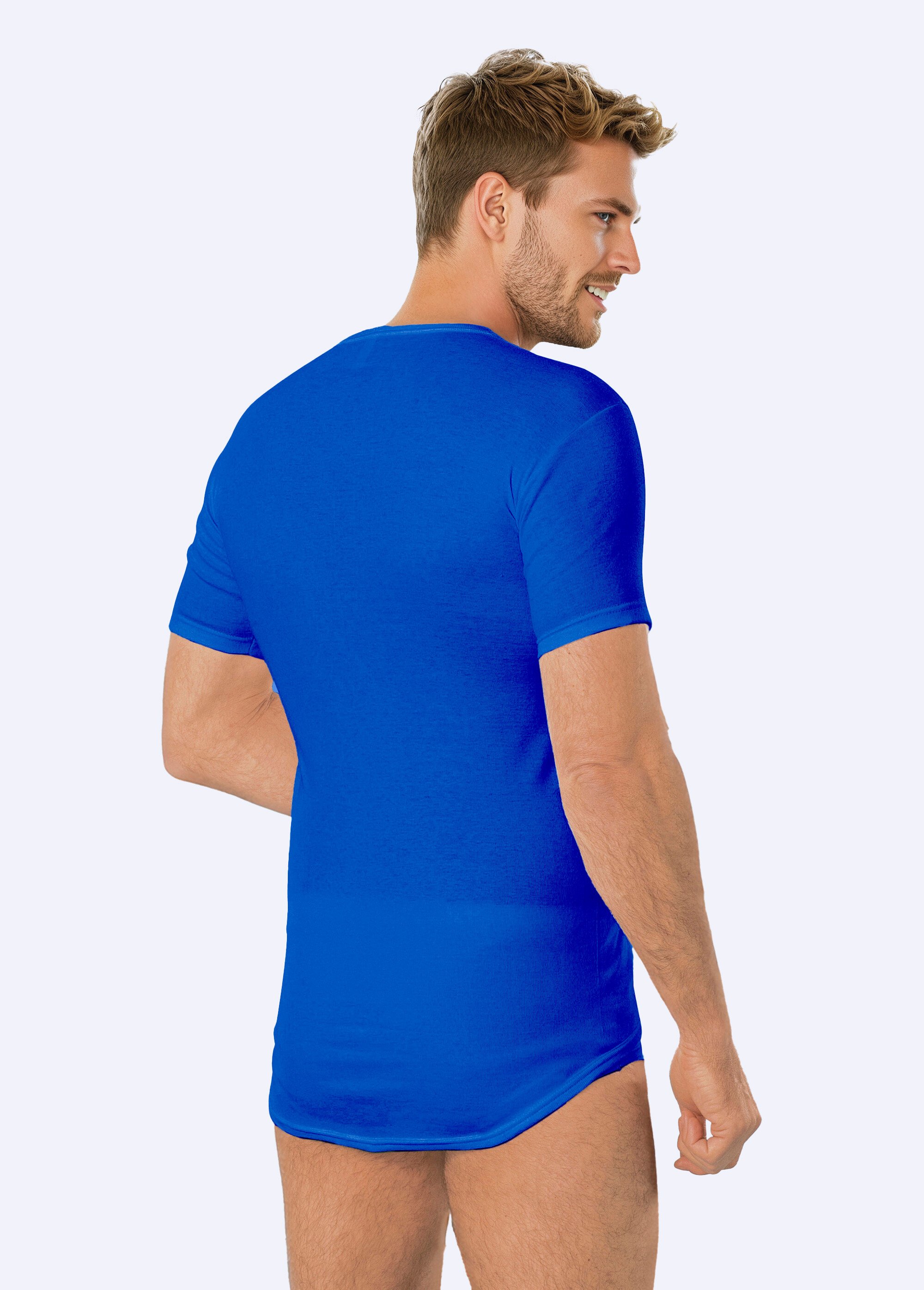 T-shirt col rond dos couvrant - lot de 2 Homme Bleu INFANTE DO1