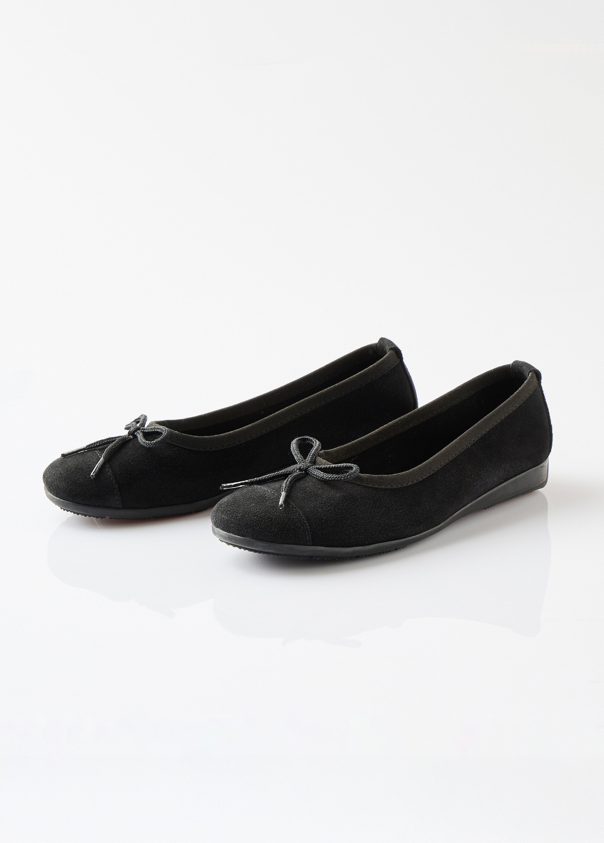 Ballerines souples largeur confort cuir velouté