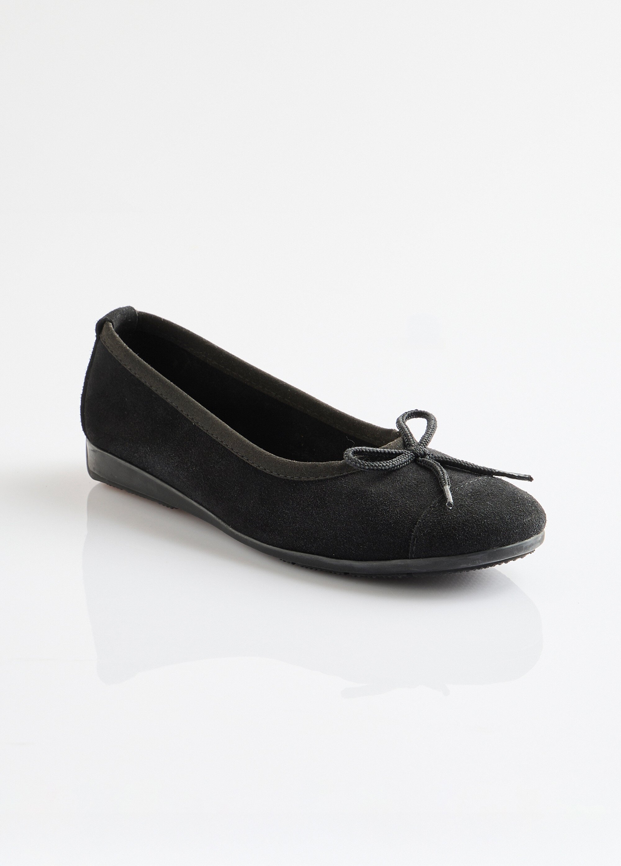 Ballerines souples largeur confort cuir velouté