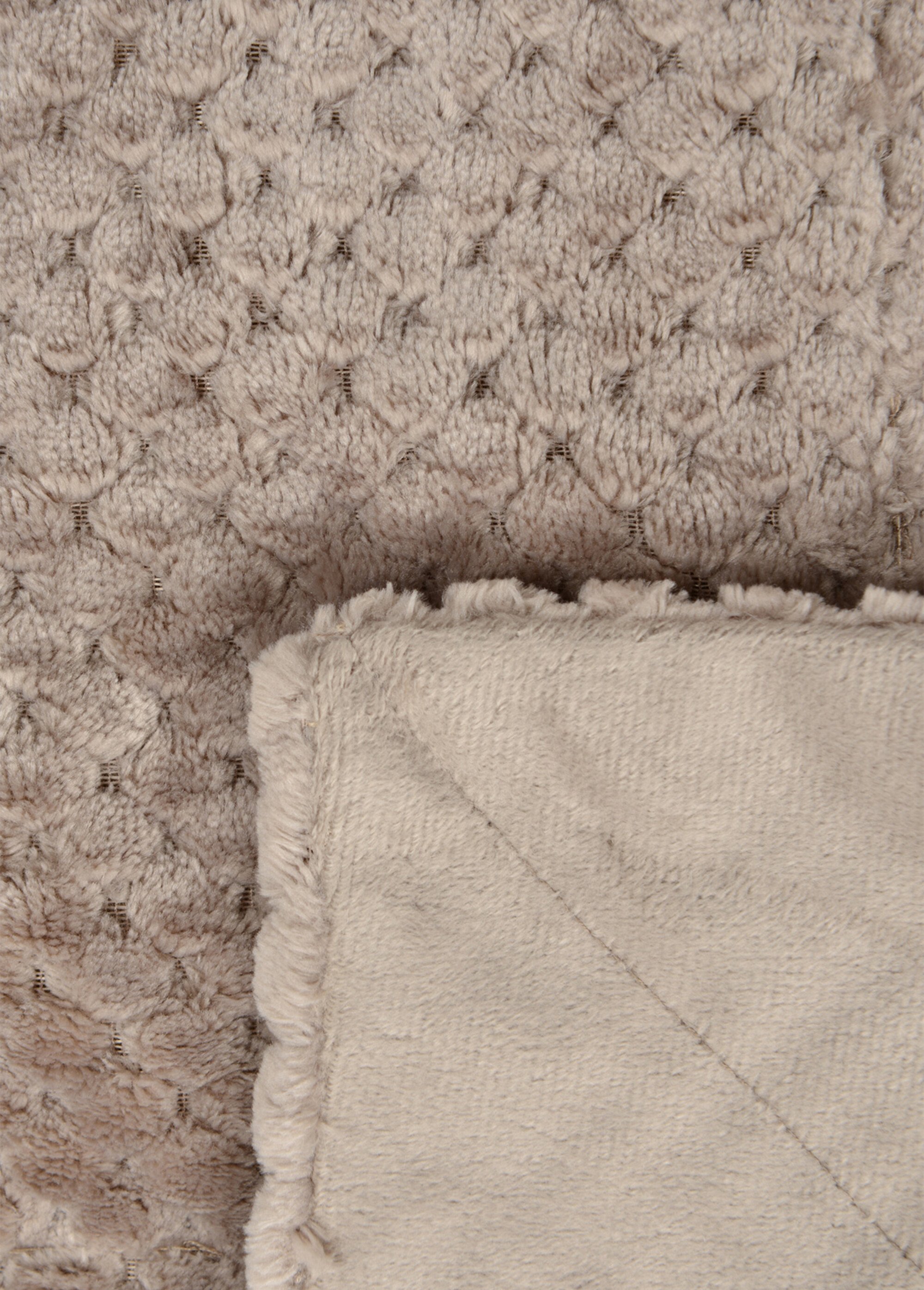 Plaid déco chaud en polaire reliefé