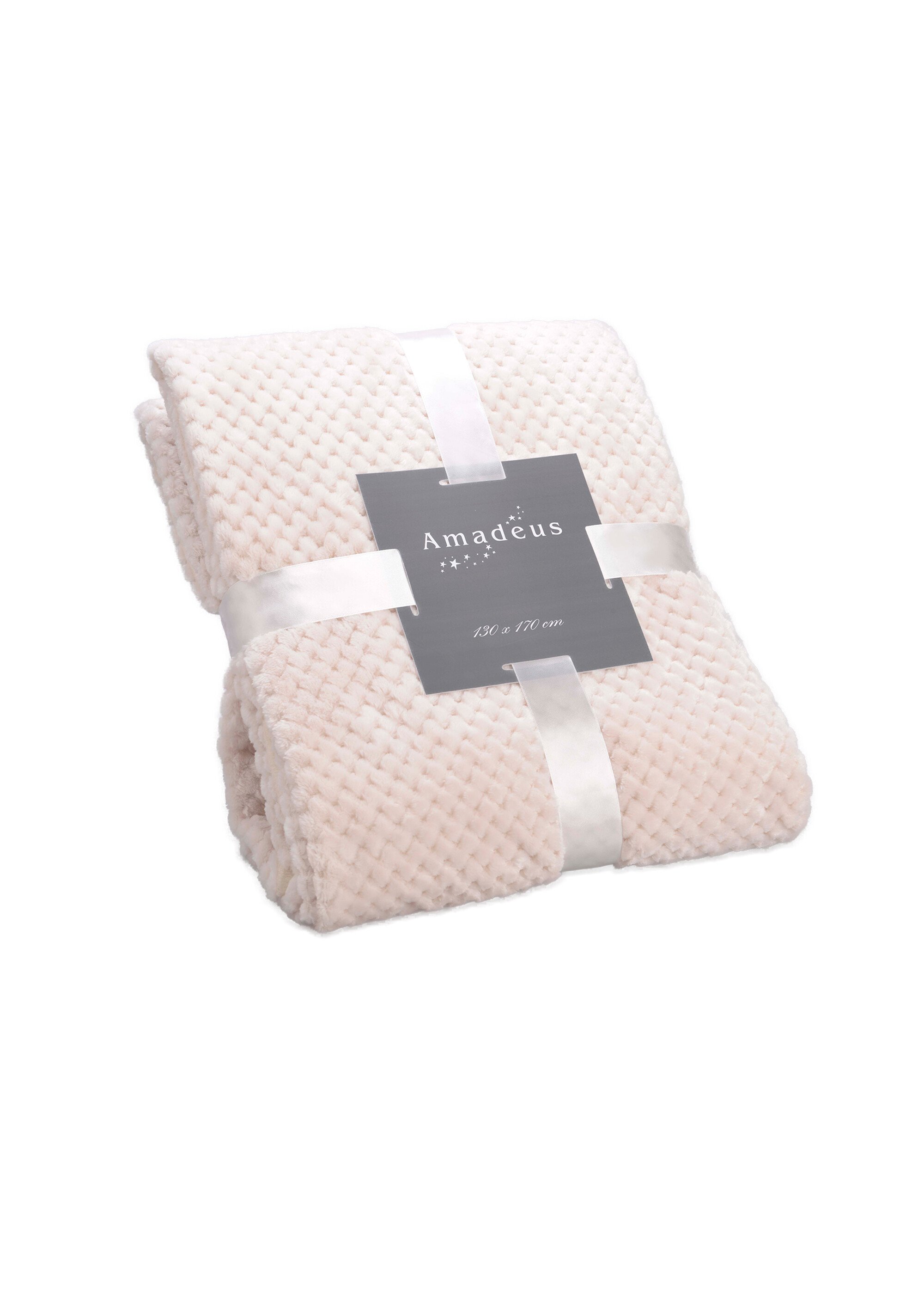 Plaid déco chaud en polaire reliefé