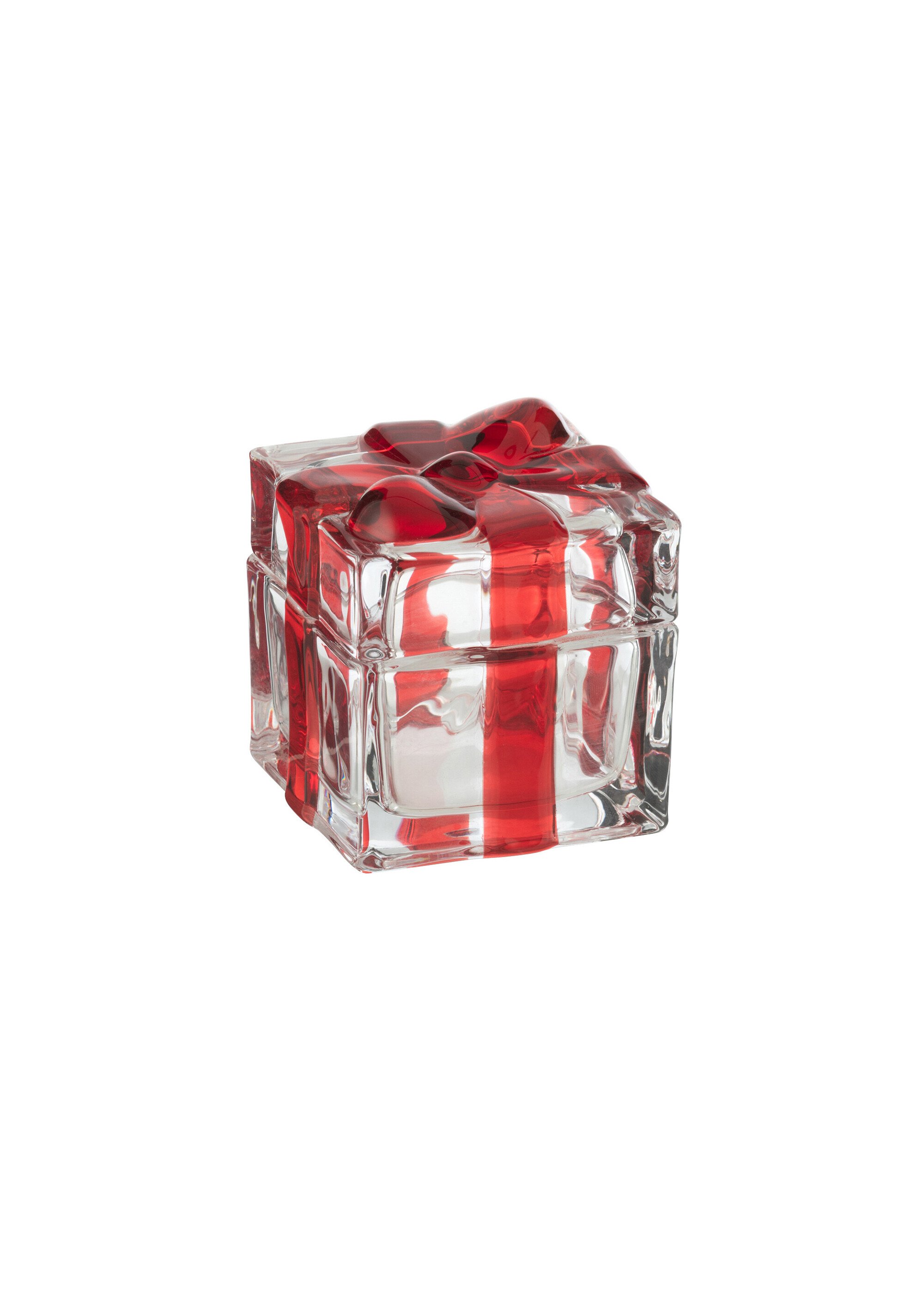 Boite deco en verre cadeau avec noeud
