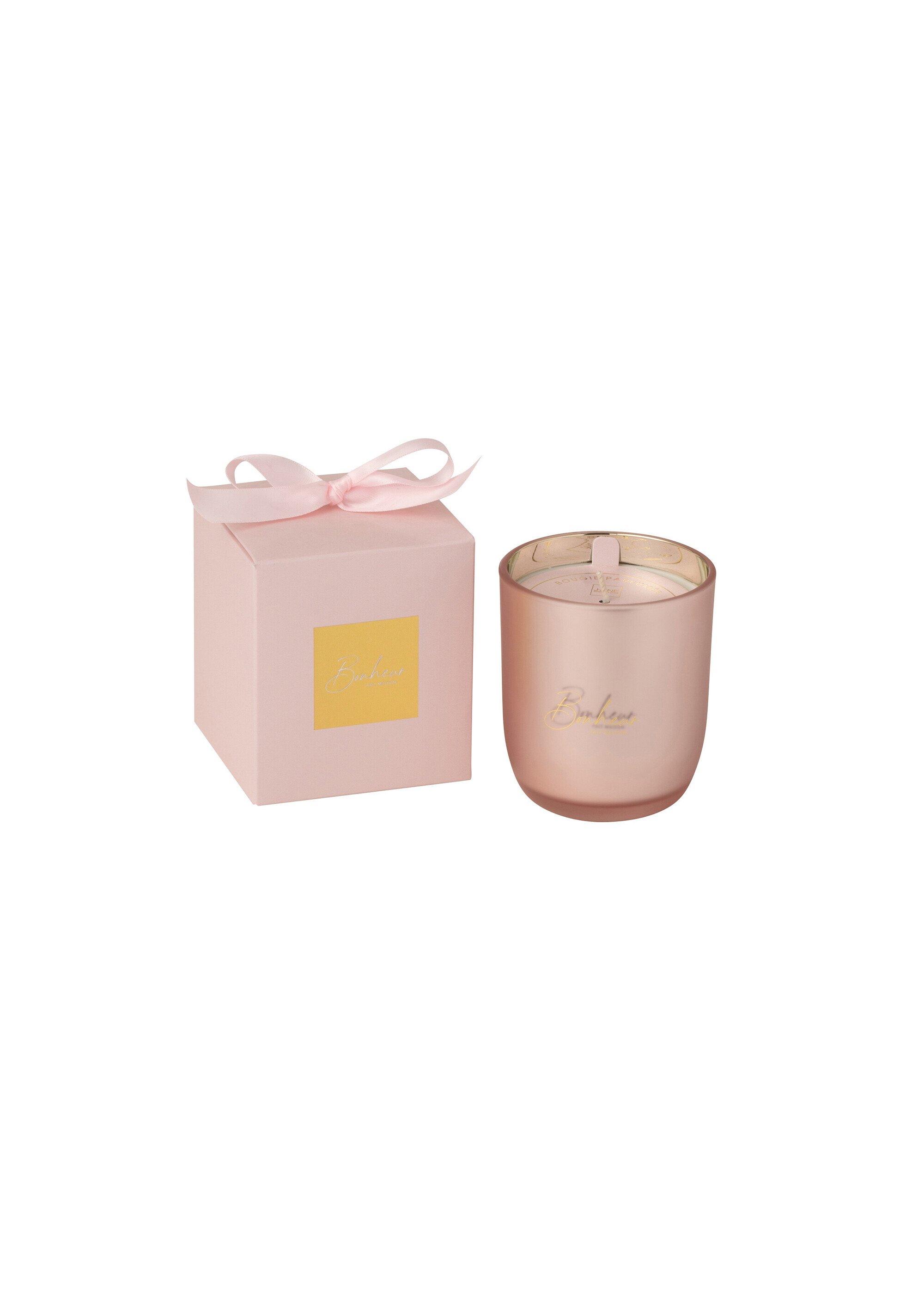 Bougie parfumée en verre senteur rose