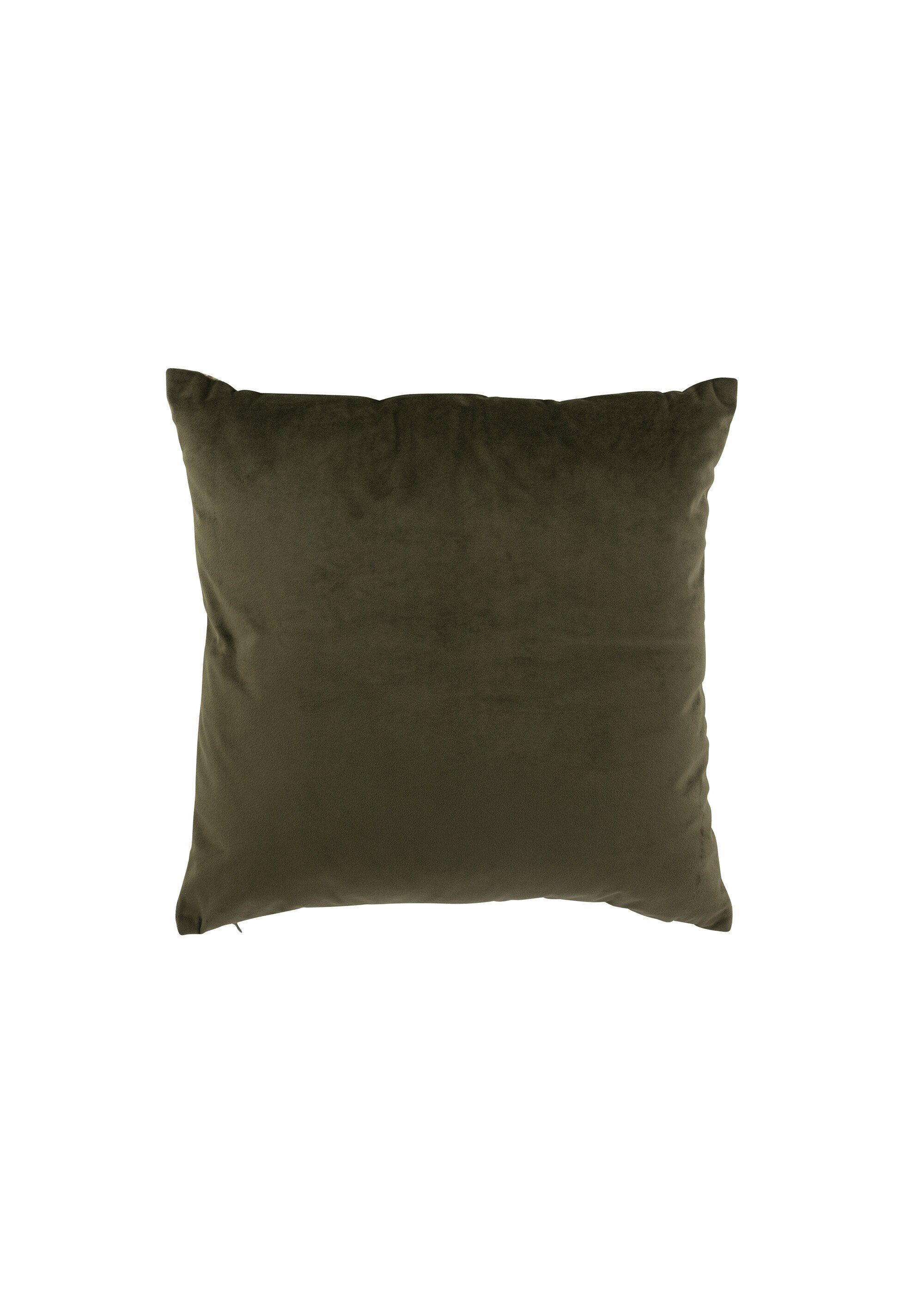 Coussin carré en velours imprimé jungle