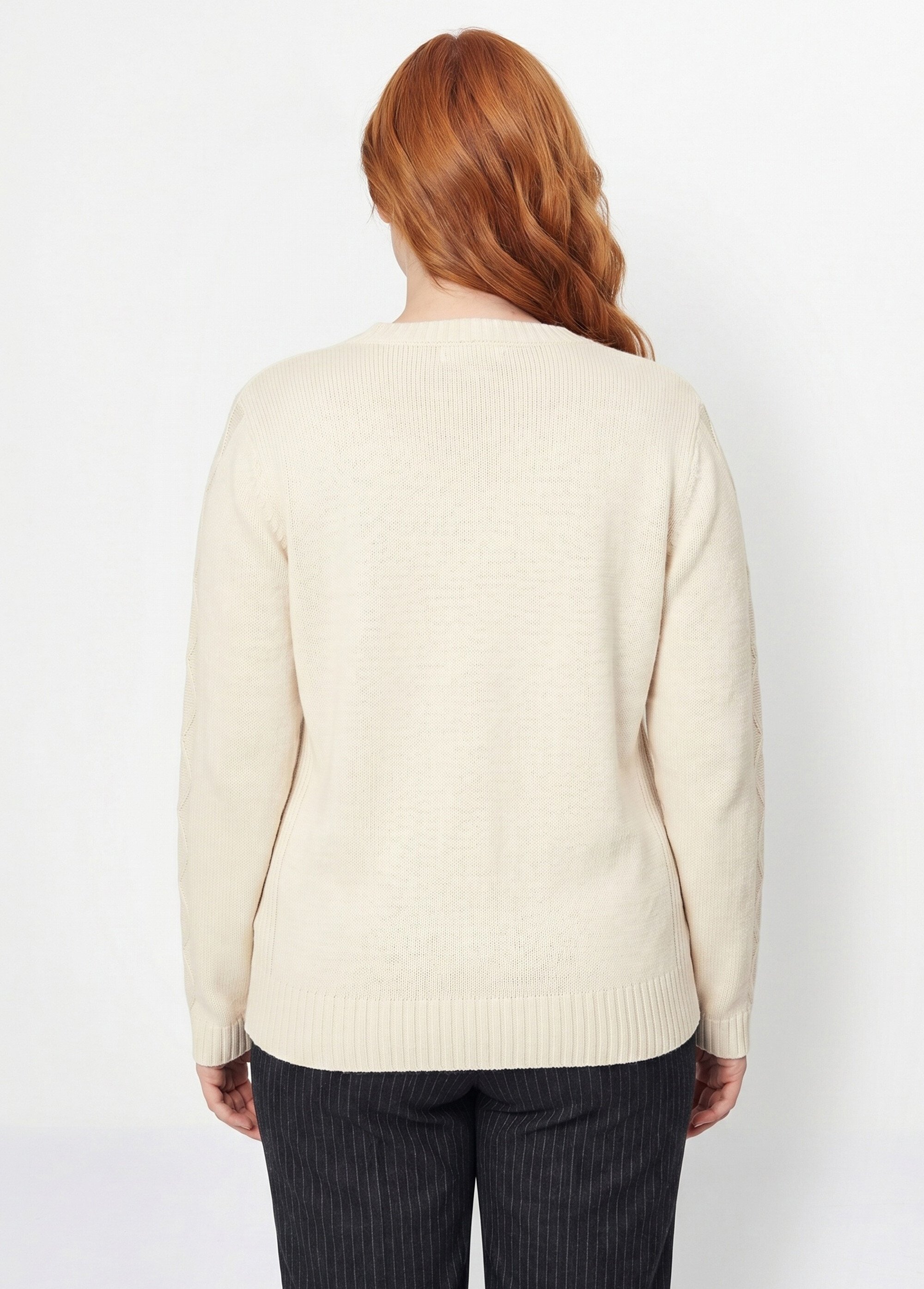 Gilet zippé uni mi-long maille épaisse