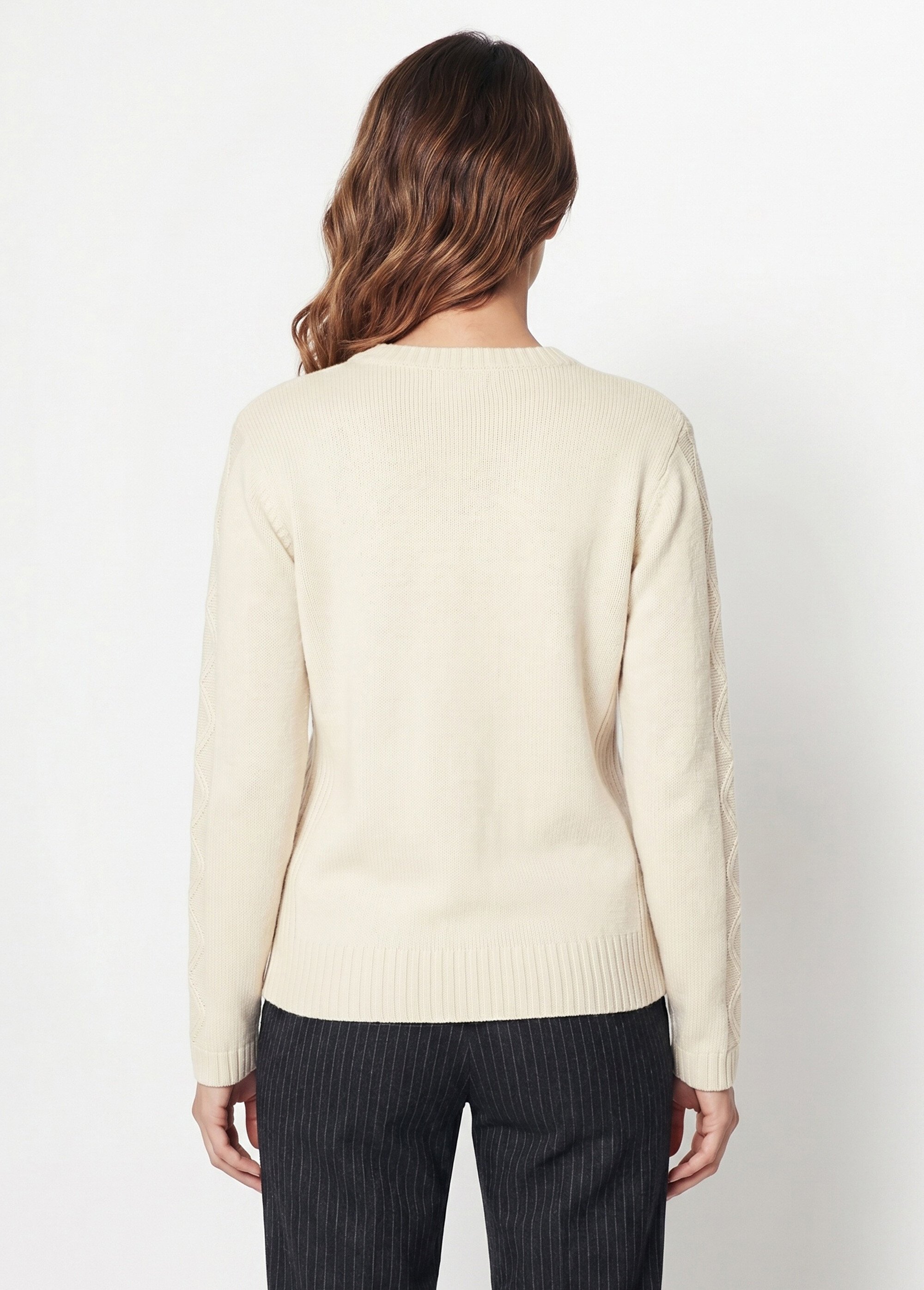 Gilet zippé uni mi-long maille épaisse