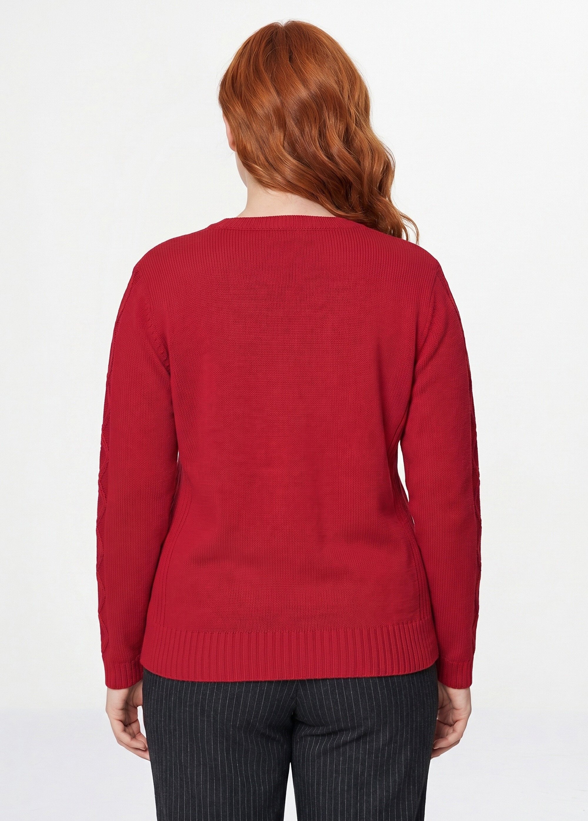 Gilet zippé uni mi-long maille épaisse