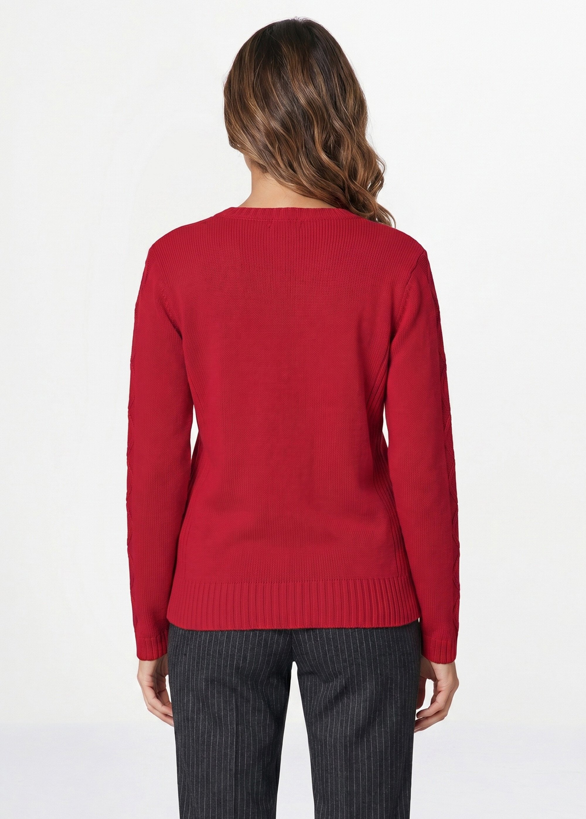 Gilet zippé uni mi-long maille épaisse