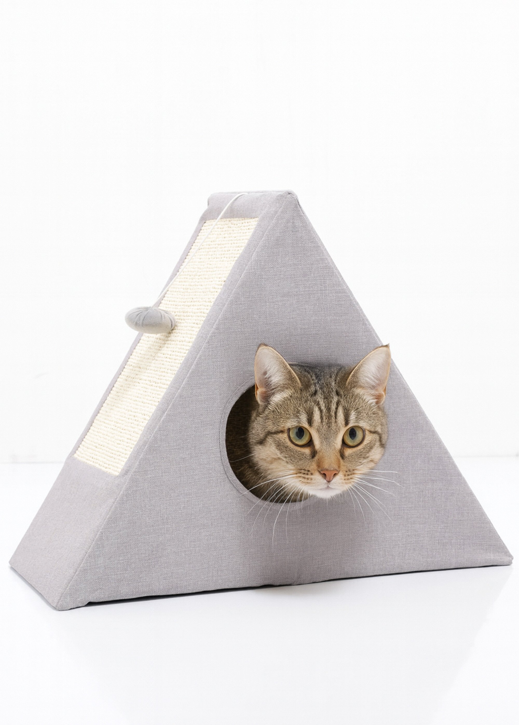 Maisonnette pour chat en tissu GRIS KP-491136090 FA1