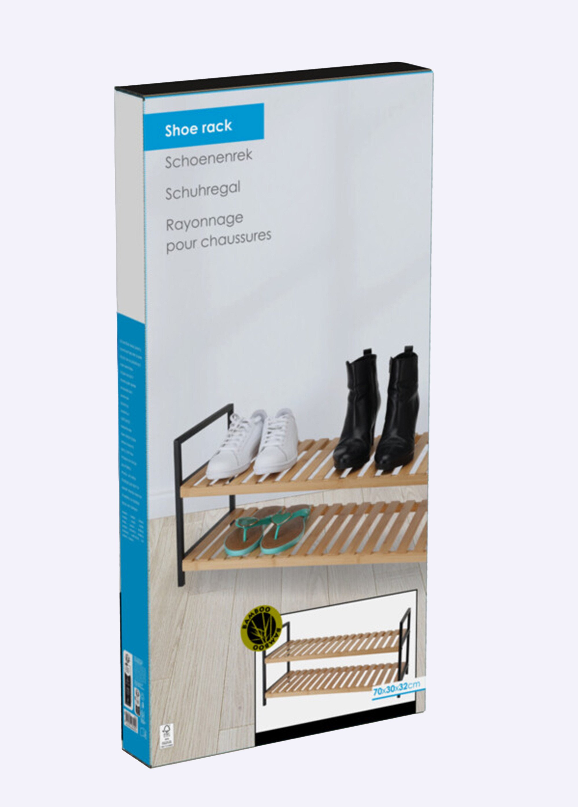 Meuble de rangement bas pour chaussures Noir KP-784630150 DE1