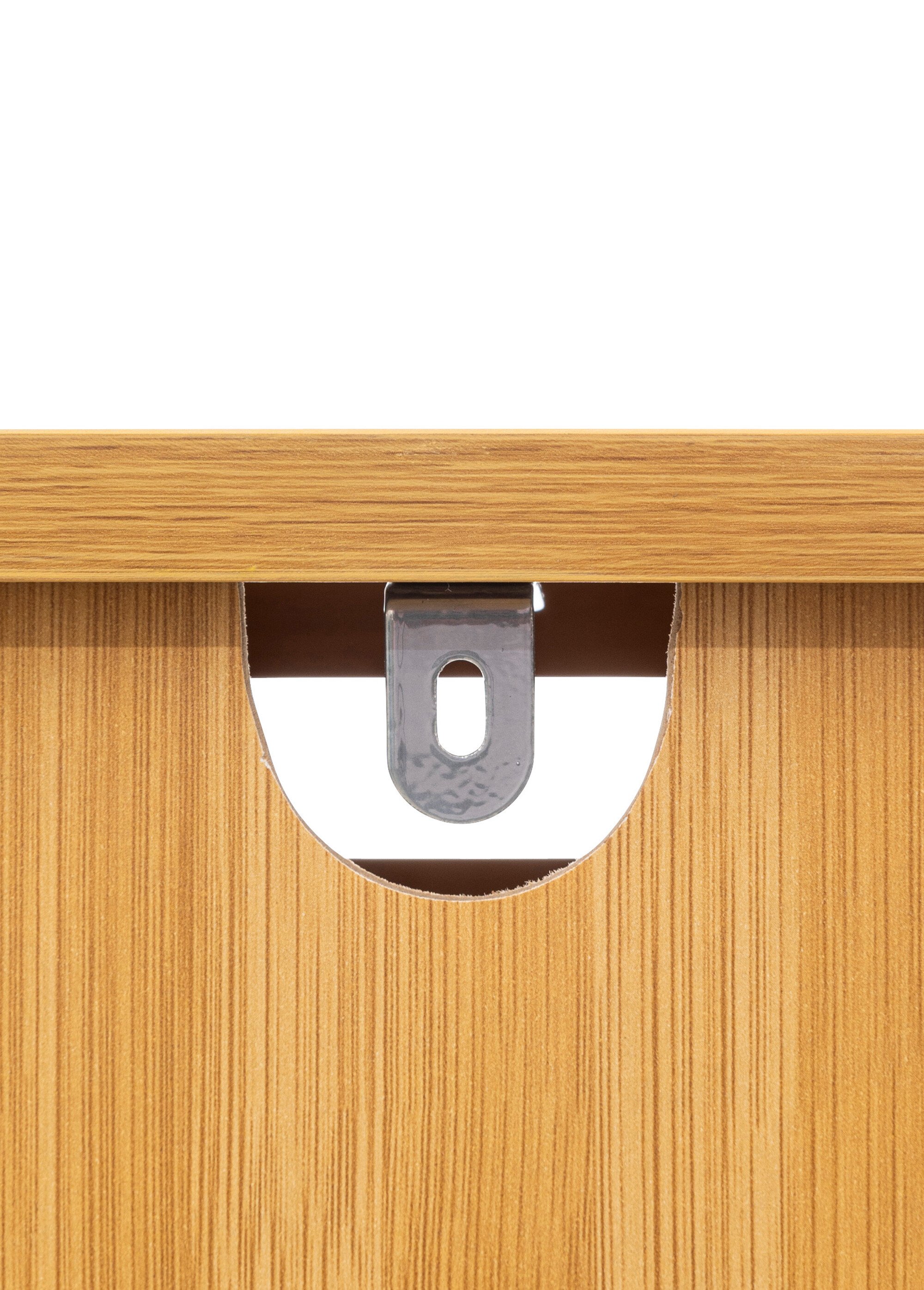 Meuble en bambou avec 4 tiroirs claustra Beige JJA-200135 DE3