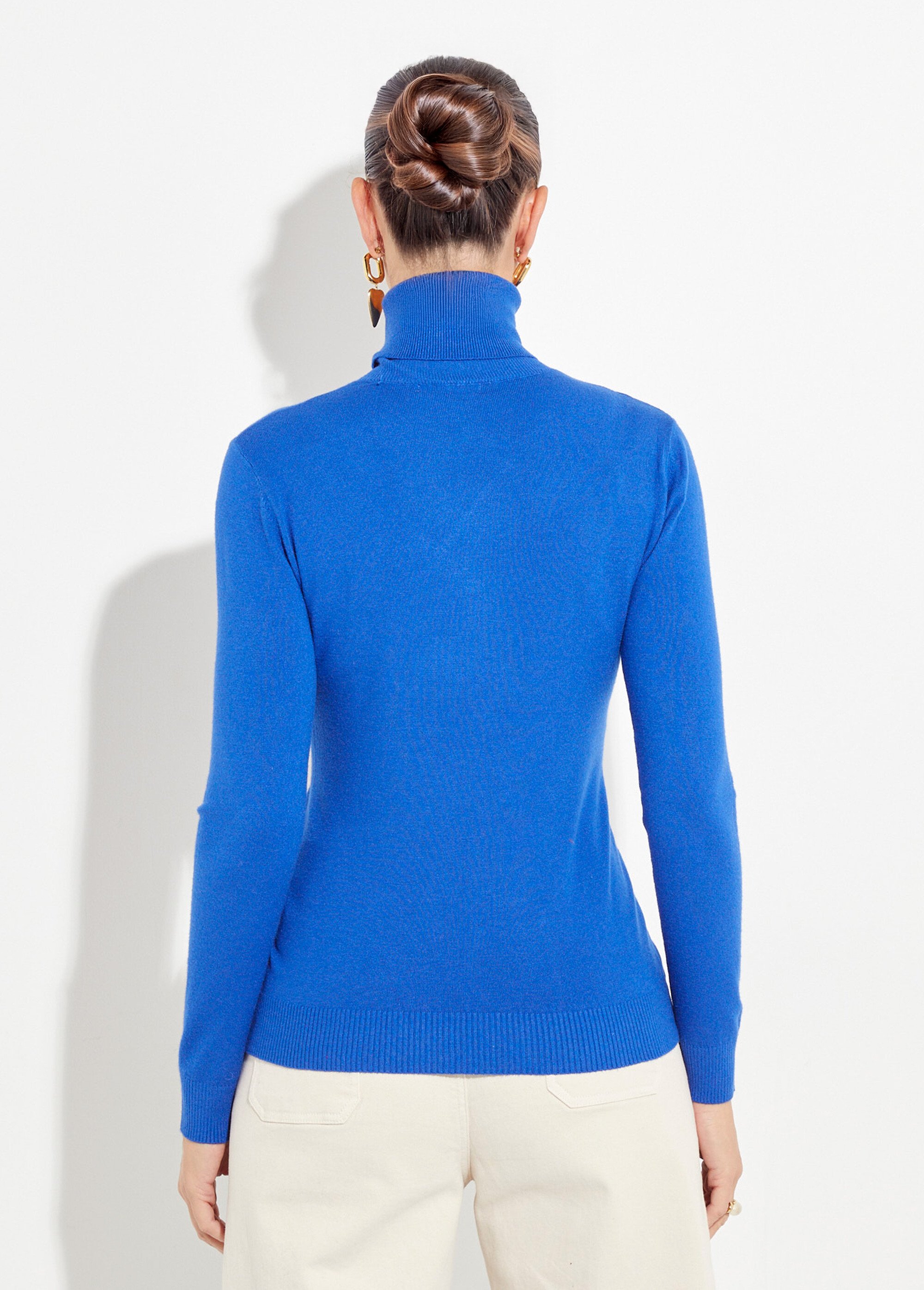 Pull fin en maille avec col roulé