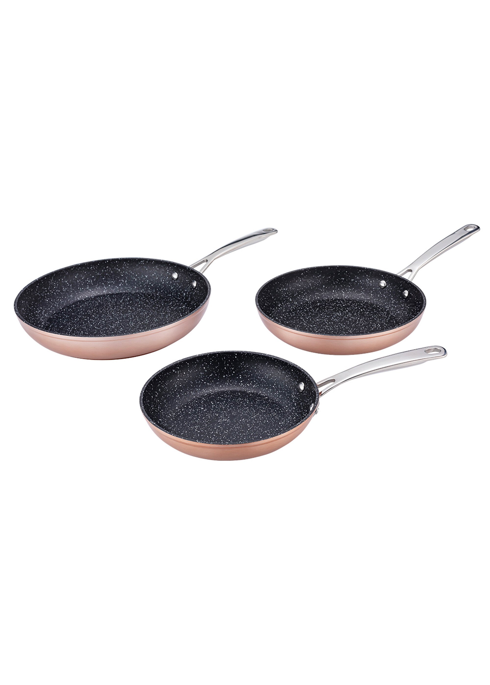 Set poêles céramique 20/24/28cm Héritage, cuivré