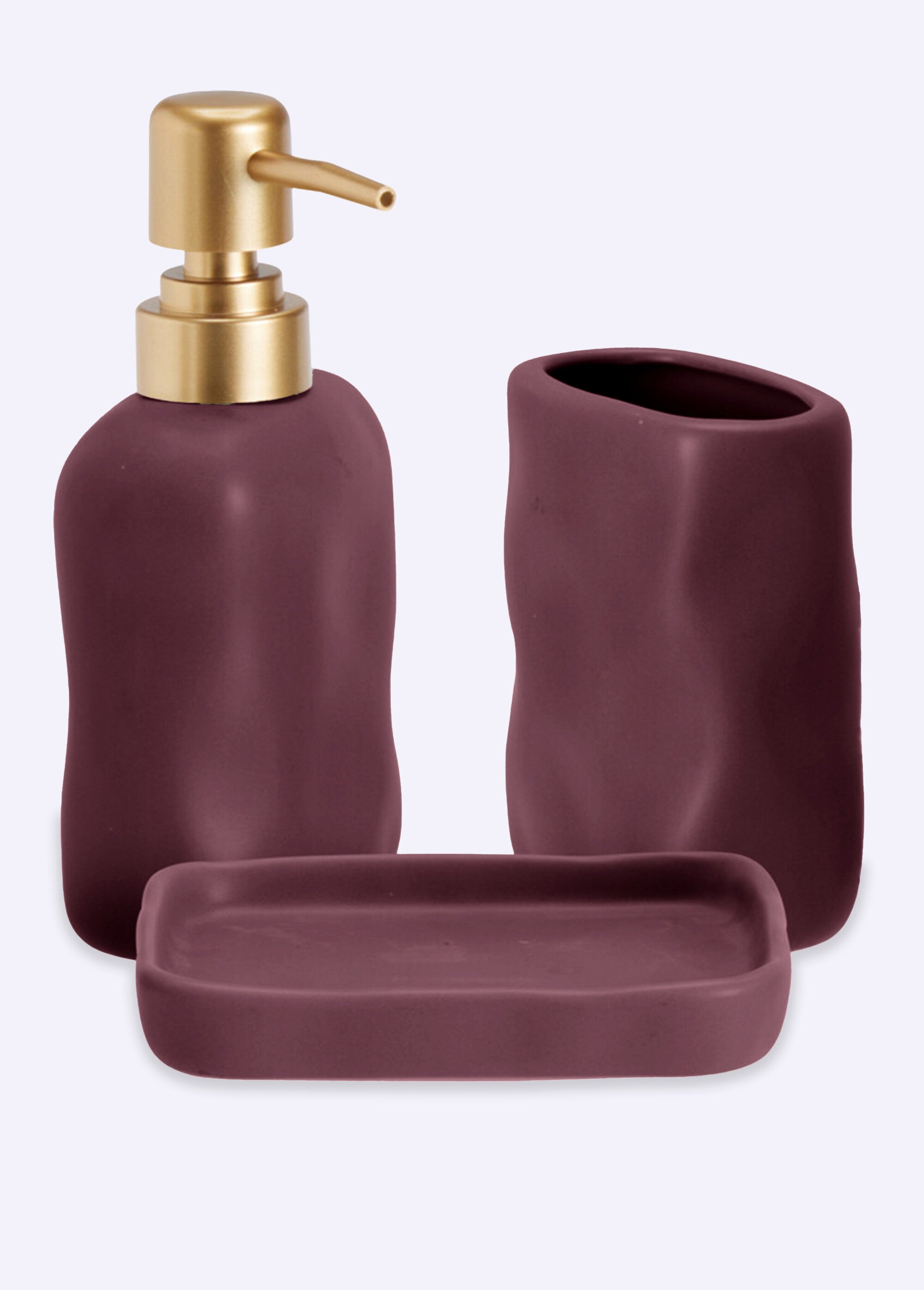 Set salle de bain 3 pièces en céramique Violet KP-793000150 FA1