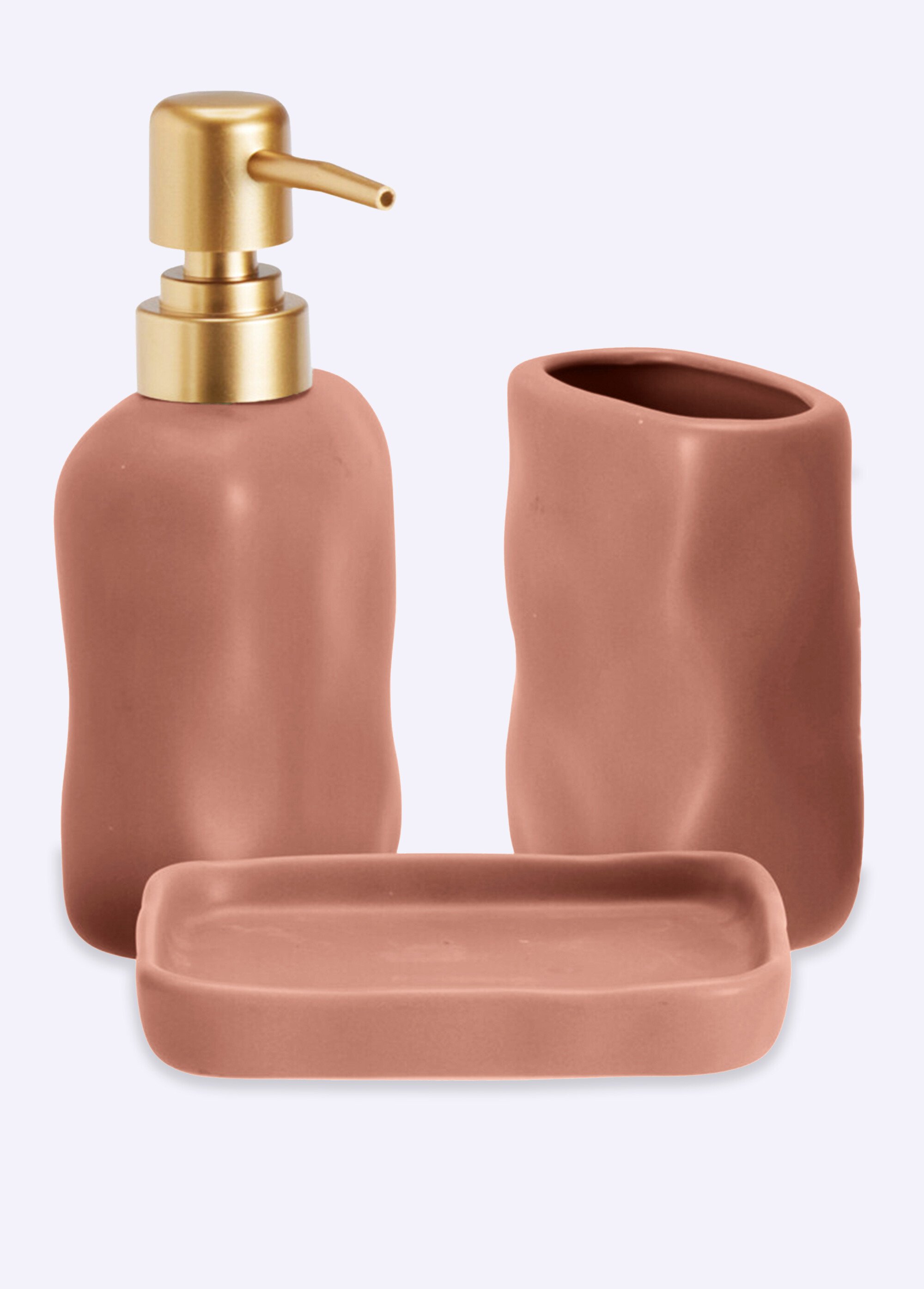 Set salle de bain 3 pièces en céramique Rose KP-793000150 FA1