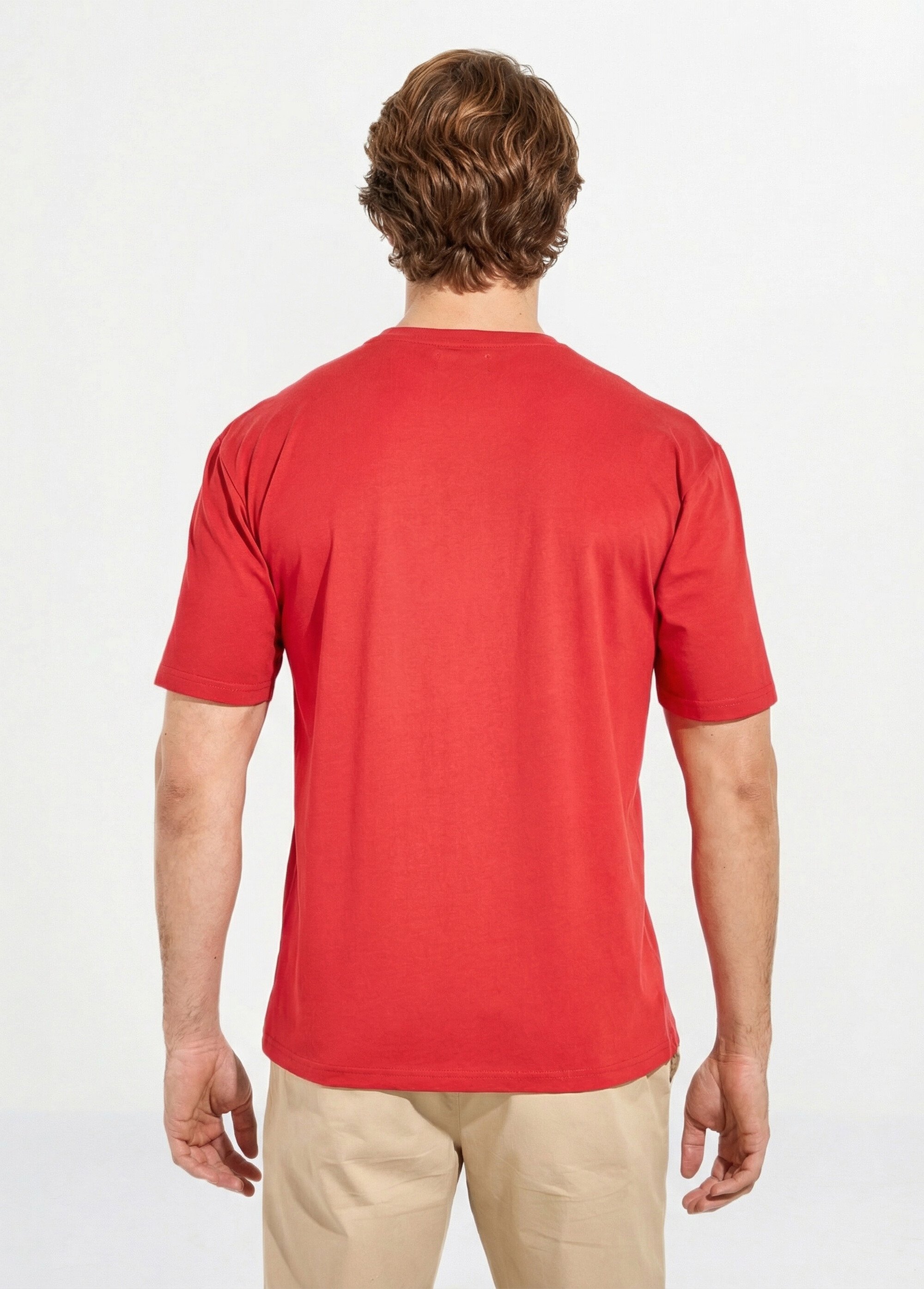 T-shirt motif placé jersey coton - lot de 2 Homme Rouge FROLIN DO1