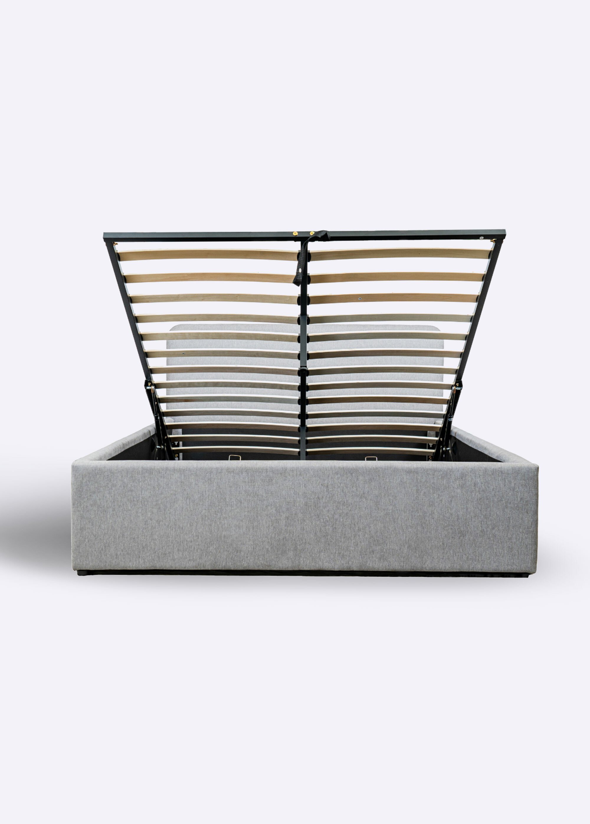 YSEE Lit coffre, sommier + tête tissu