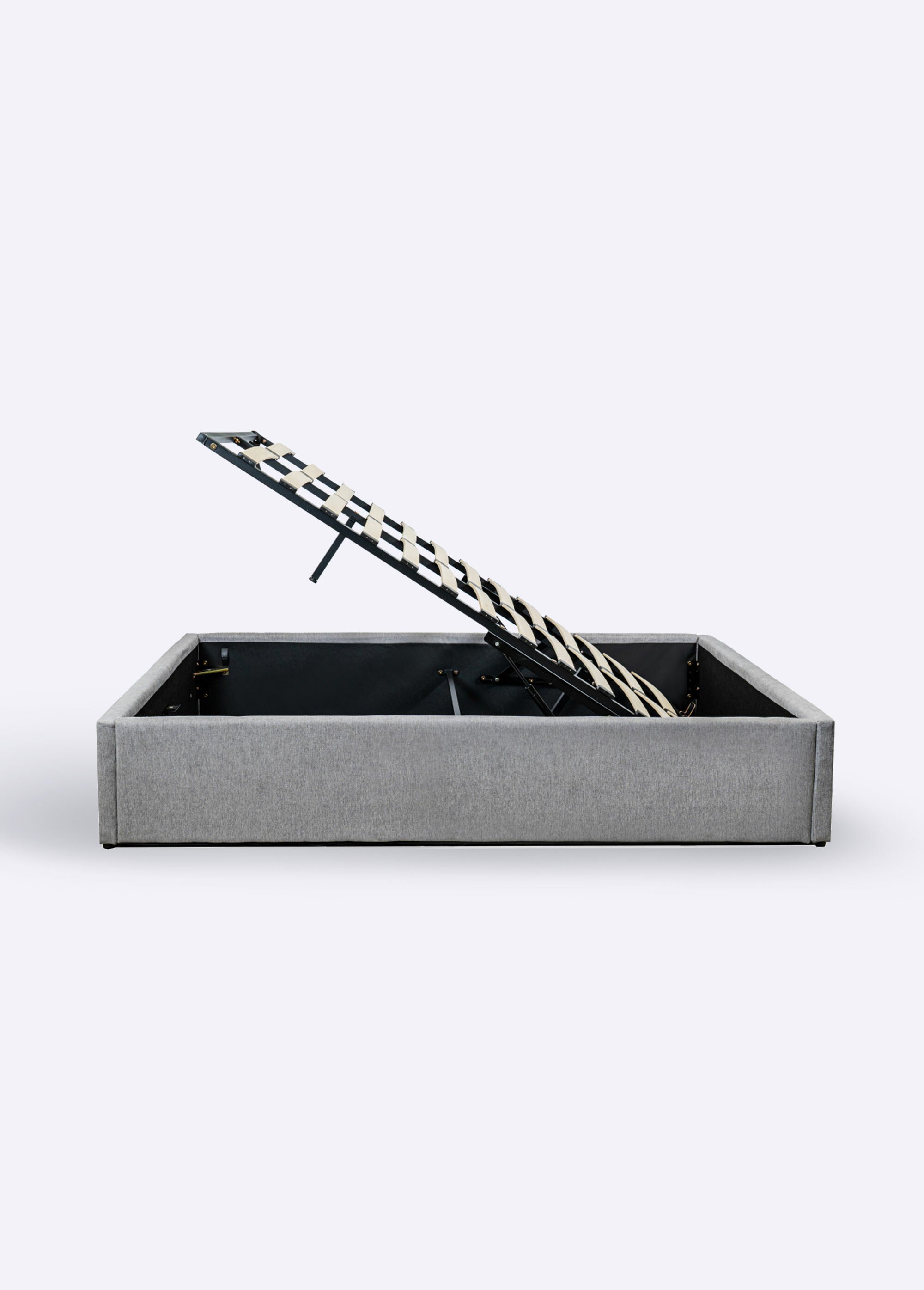 ALBA Lit coffre en tissu avec sommier