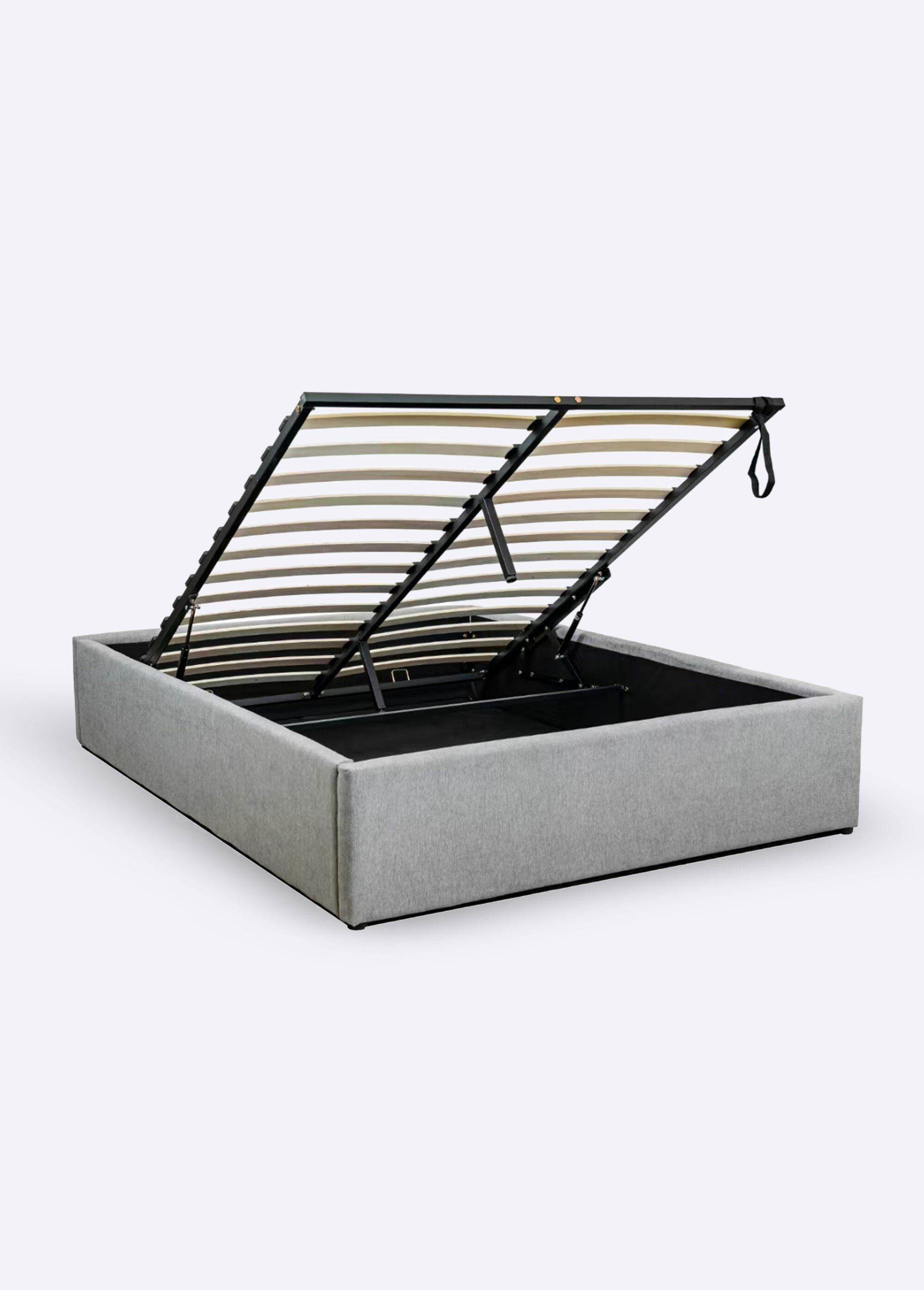 ALBA Lit coffre en tissu avec sommier