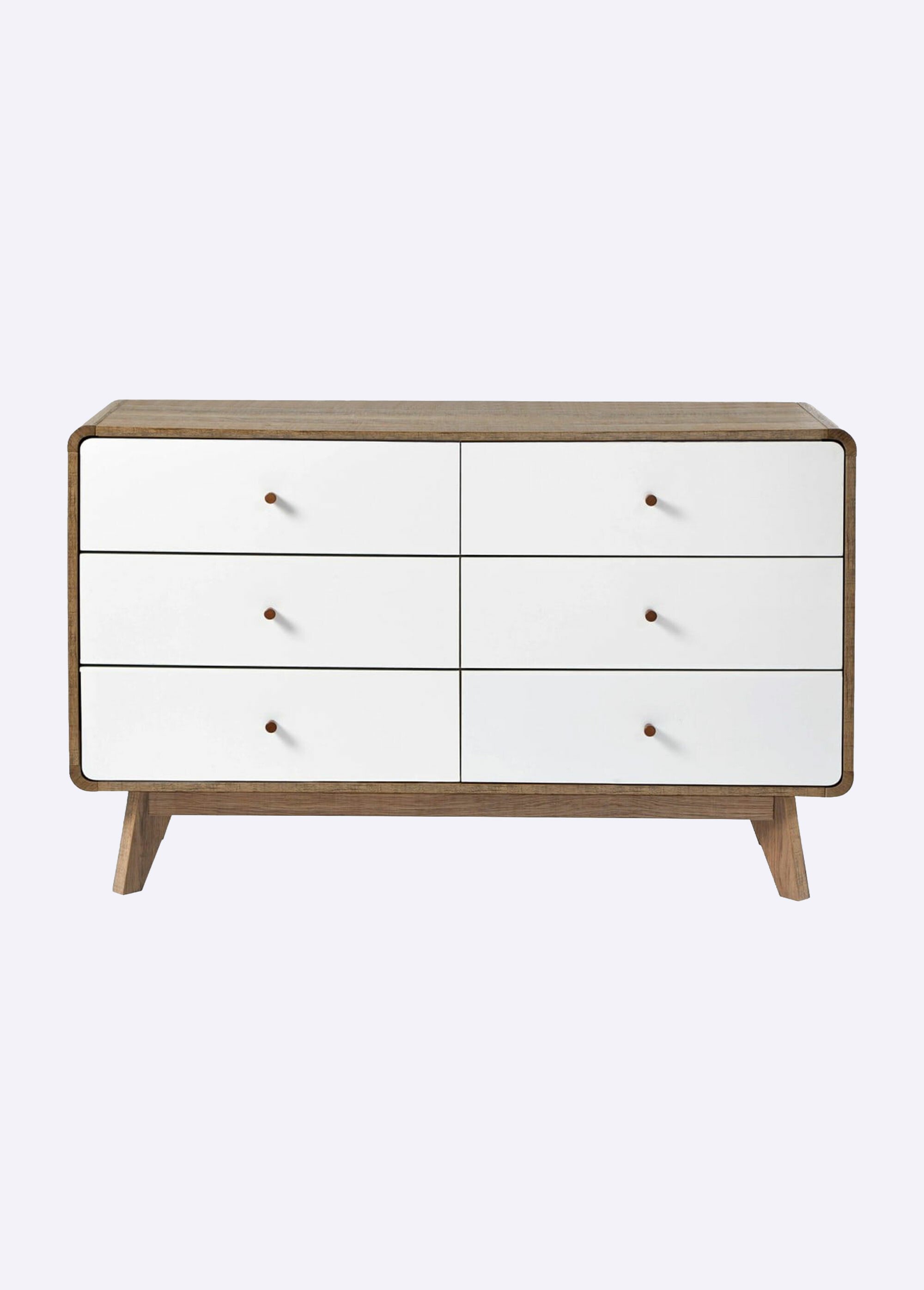ALBURA Commode constrastée décor bois
