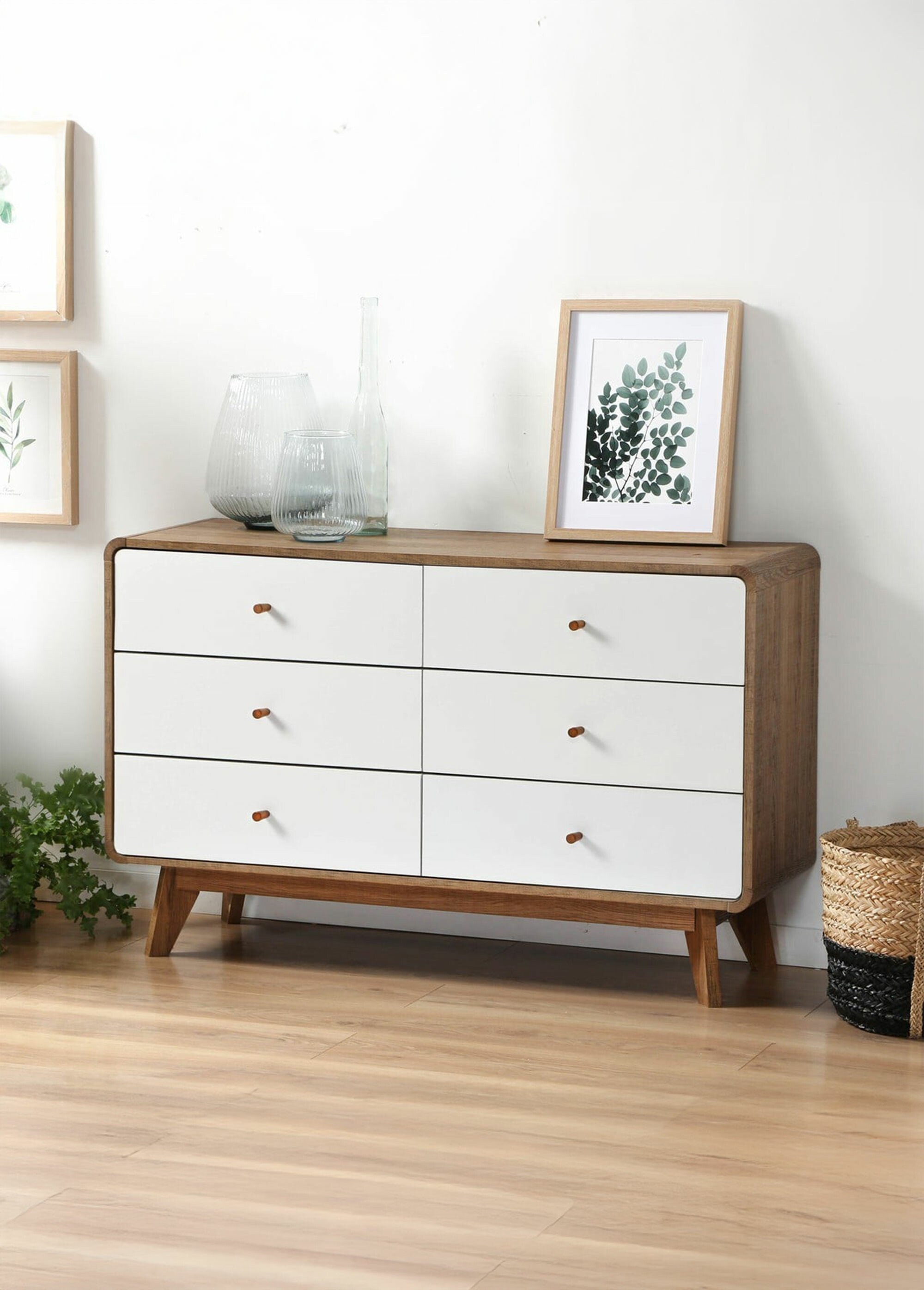 ALBURA Commode constrastée décor bois MARRON CAL-13955133 SI1