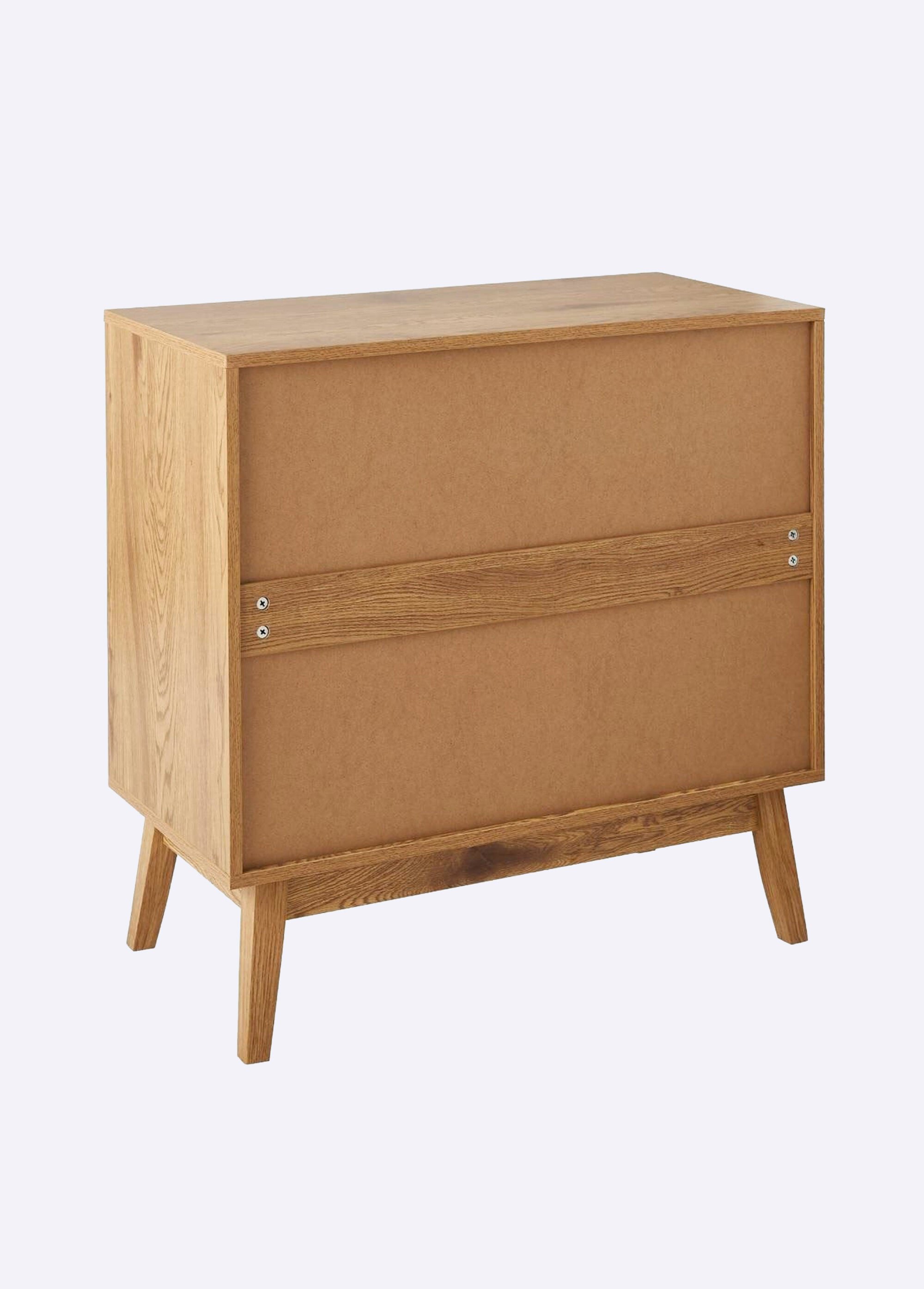ALIA Commode 3 tiroirs façades rotin BEIGE CAL-14946133 DO1
