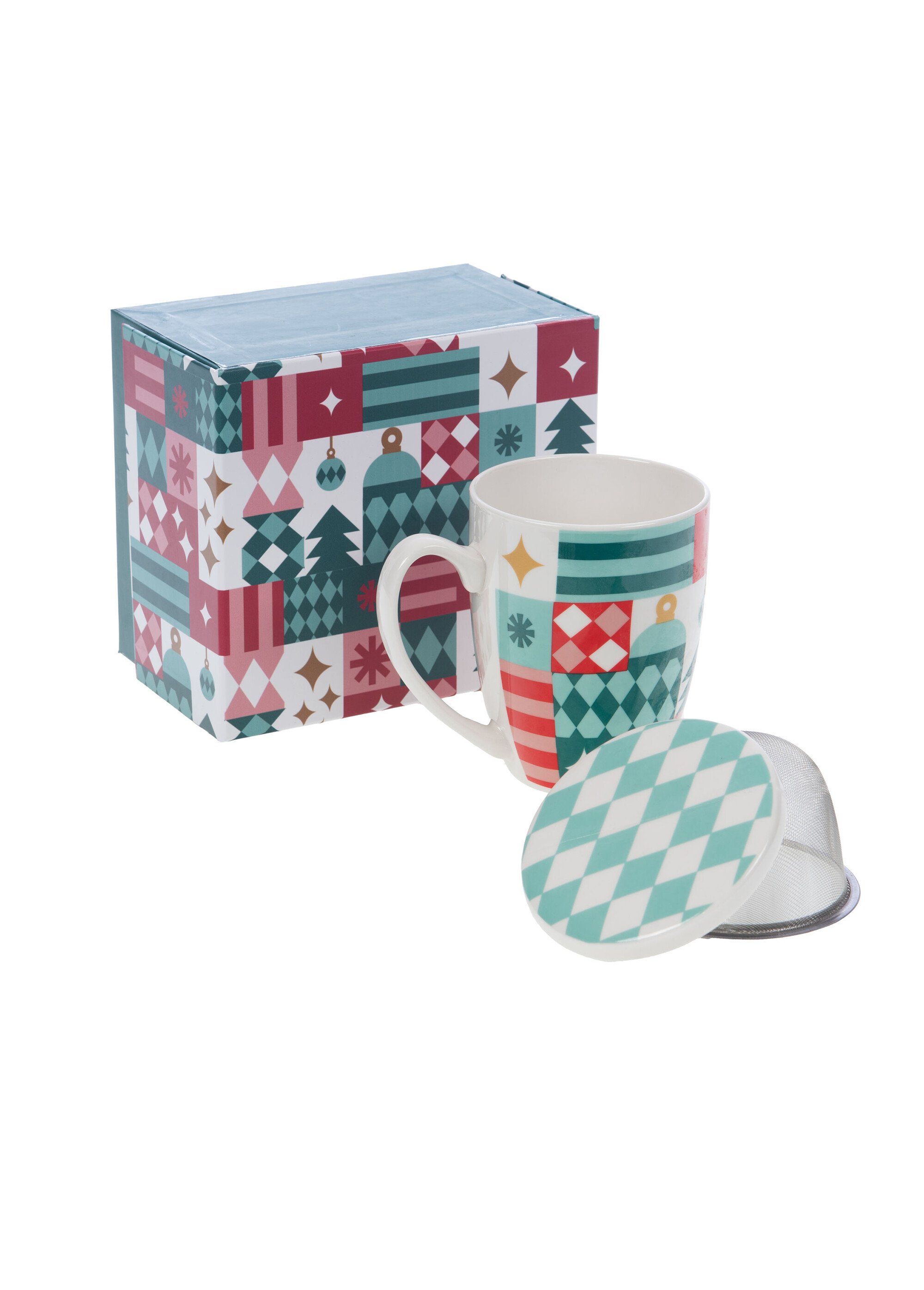 Coffret mug Noël avec filtre + couvercle