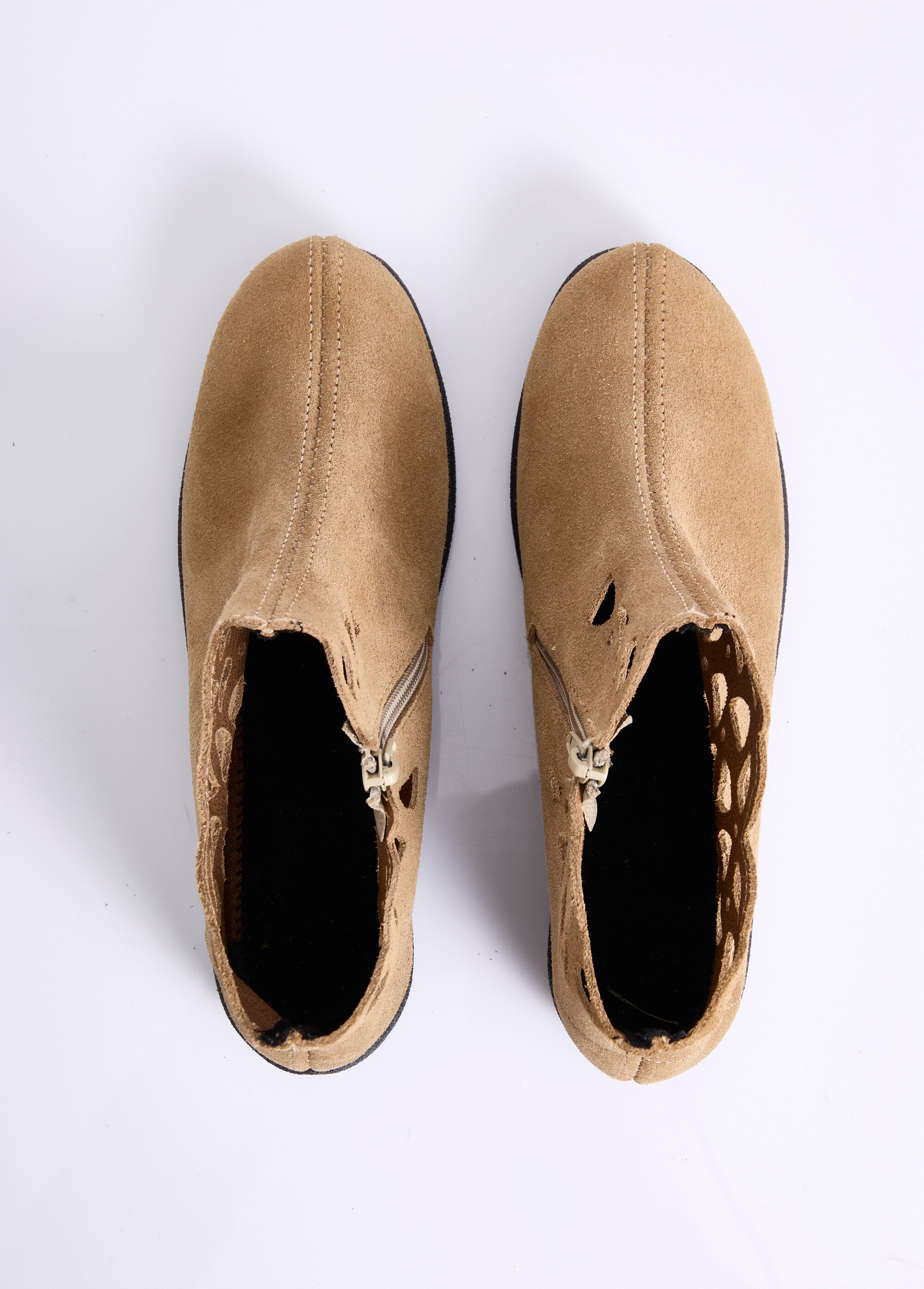 Boots zippées cuir fabriquées en France Femme Marron OBI OV1