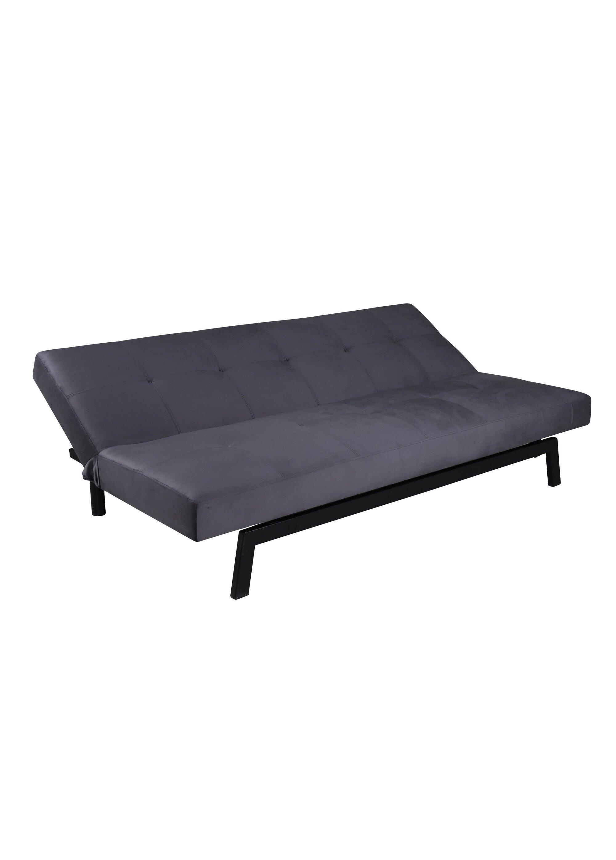 Canapé clic clac velours, pied métal GRIS VEN-15549-955 DE2
