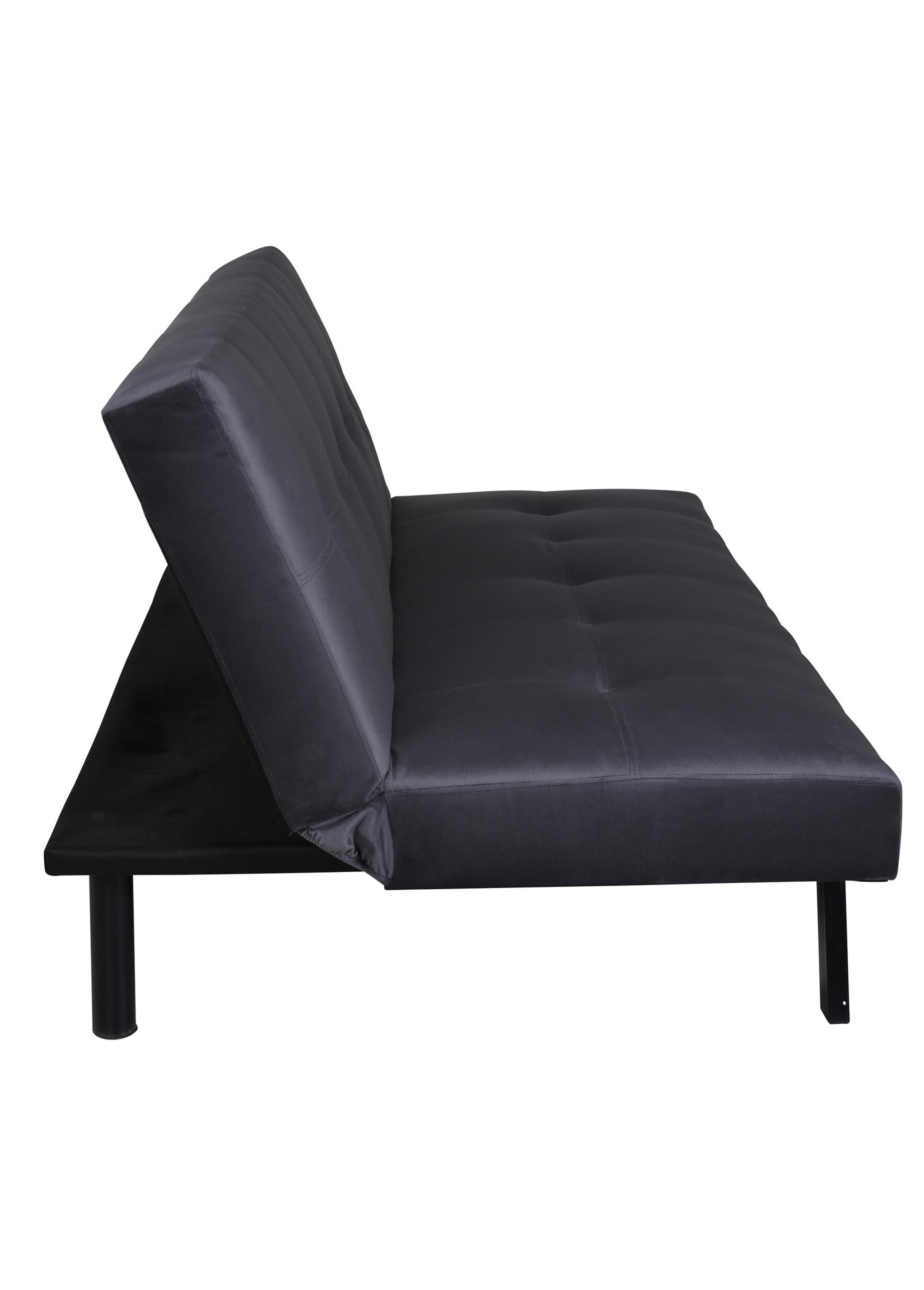 Canapé clic clac velours, pied métal GRIS VEN-15549-955 DE4