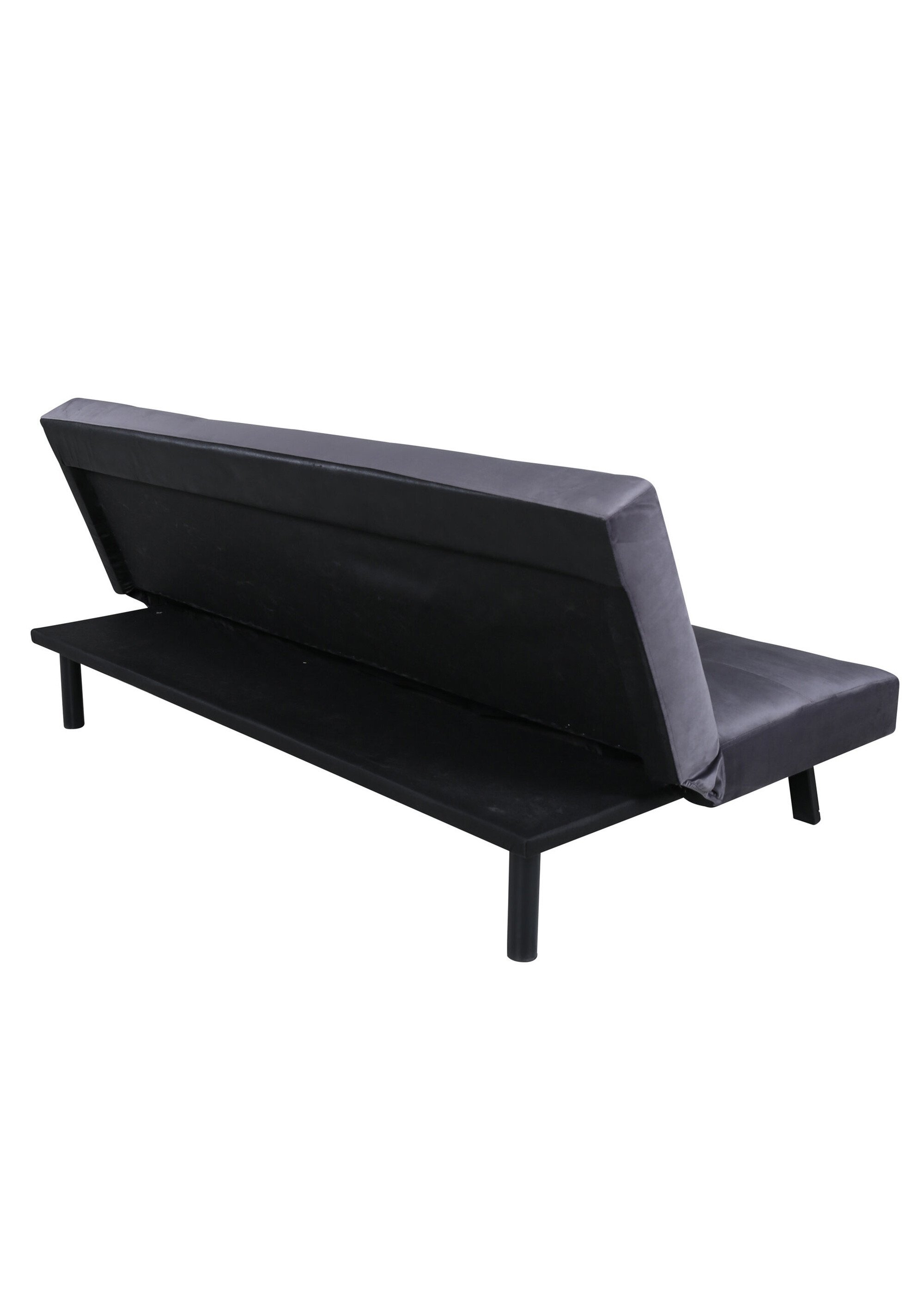 Canapé clic clac velours, pied métal